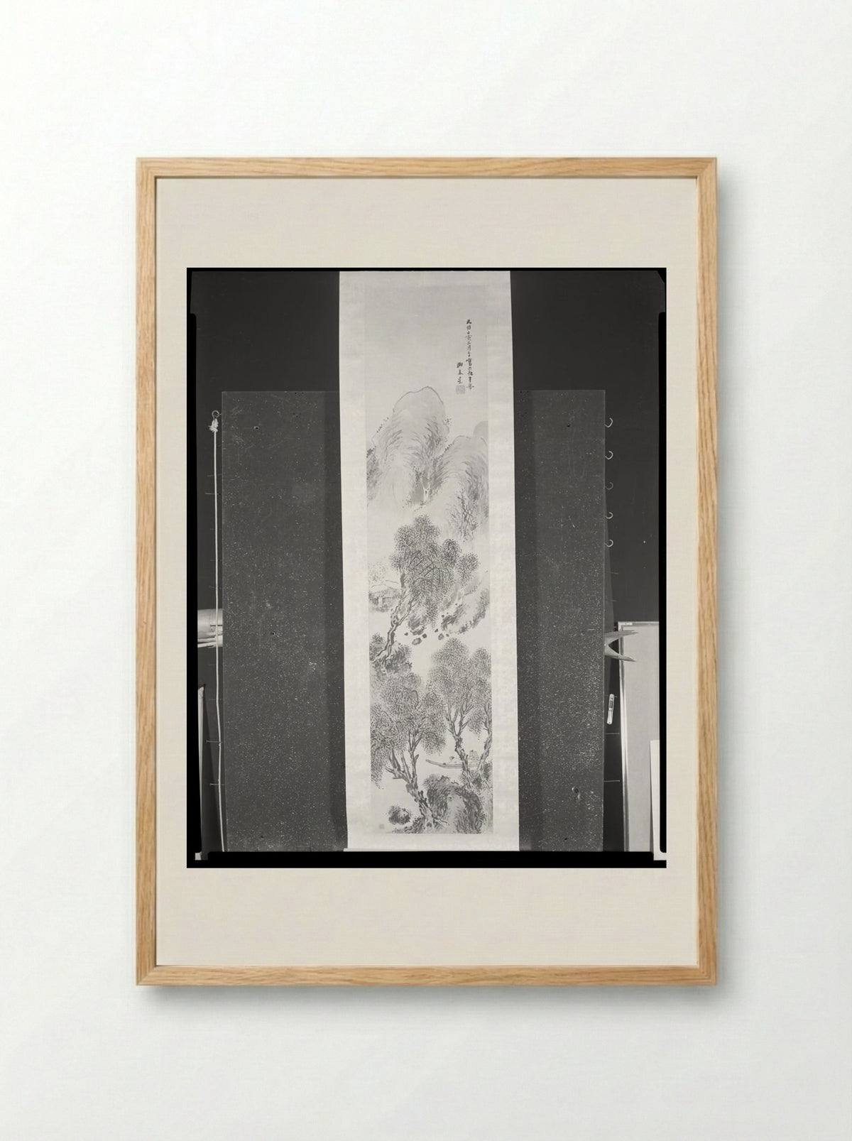 Boating Under Willow Trees - Yosa Buson - Framed Print Wood