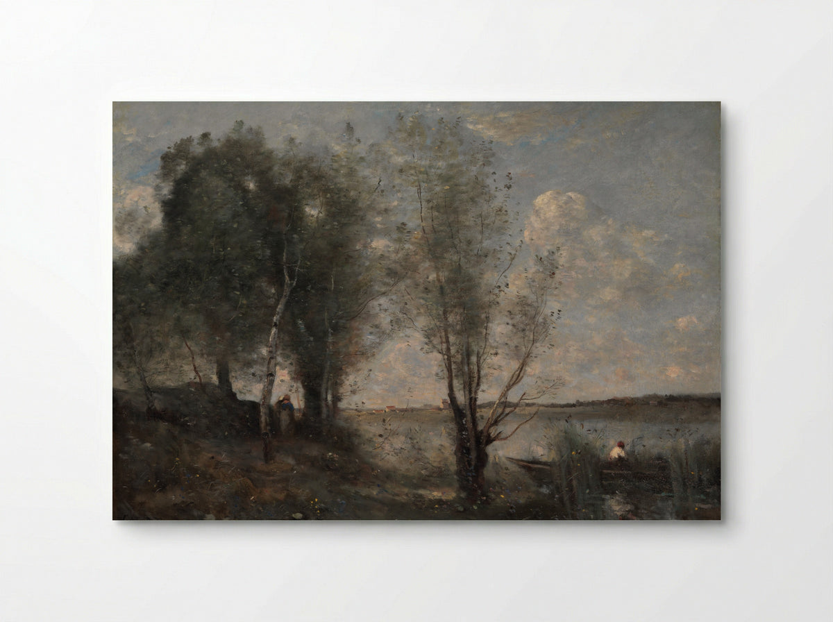 Boatman among the Reeds - Camille Corot - Poster