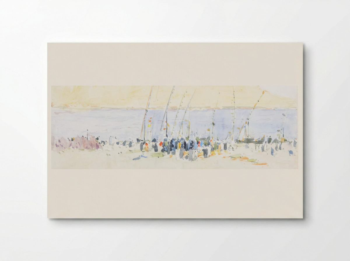 Boats and Crowd at Assouan, Egypt - Denman Waldo Ross - Poster