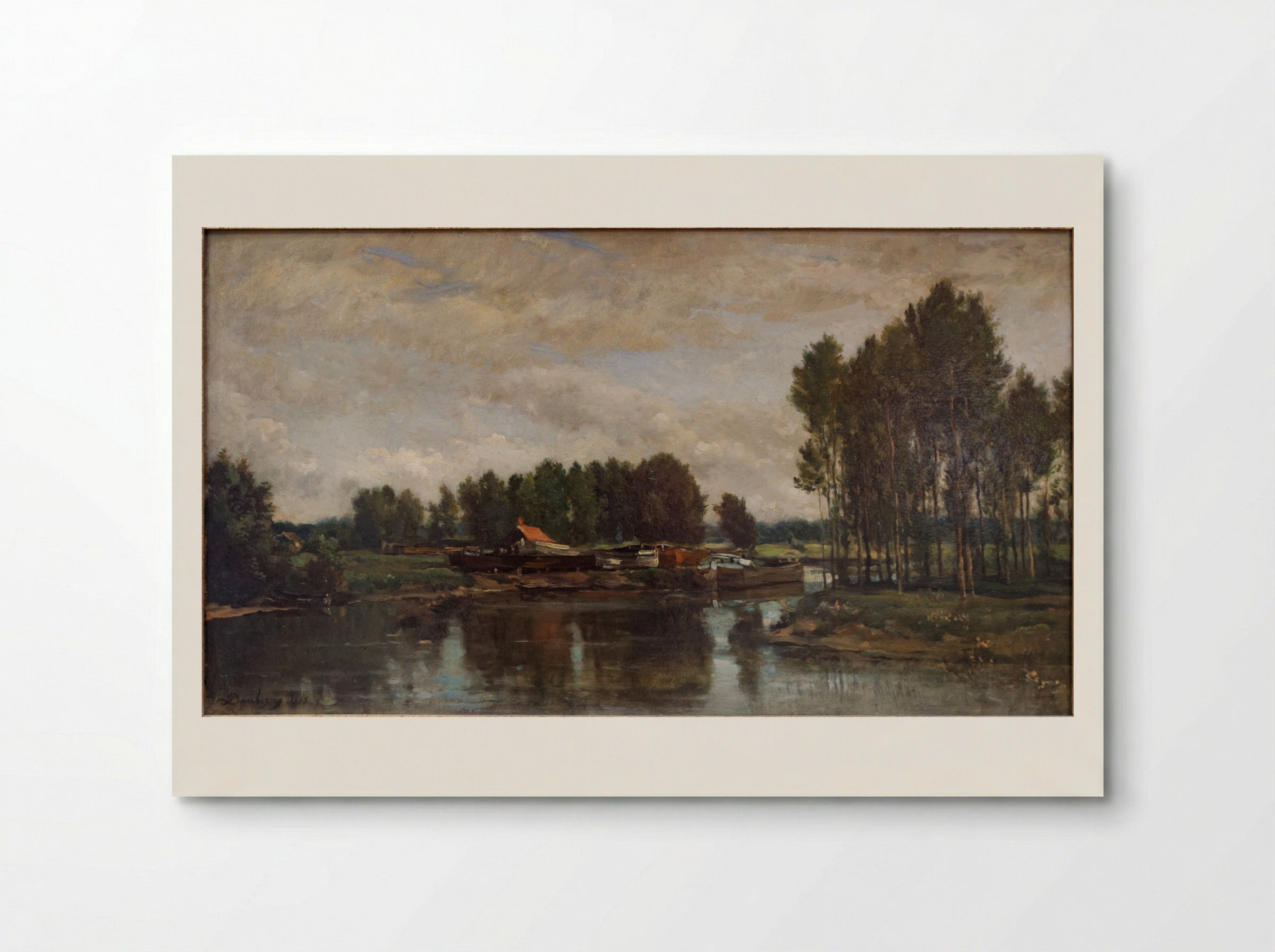 Boats on the Oise - Charles-Francois Daubigny - Poster