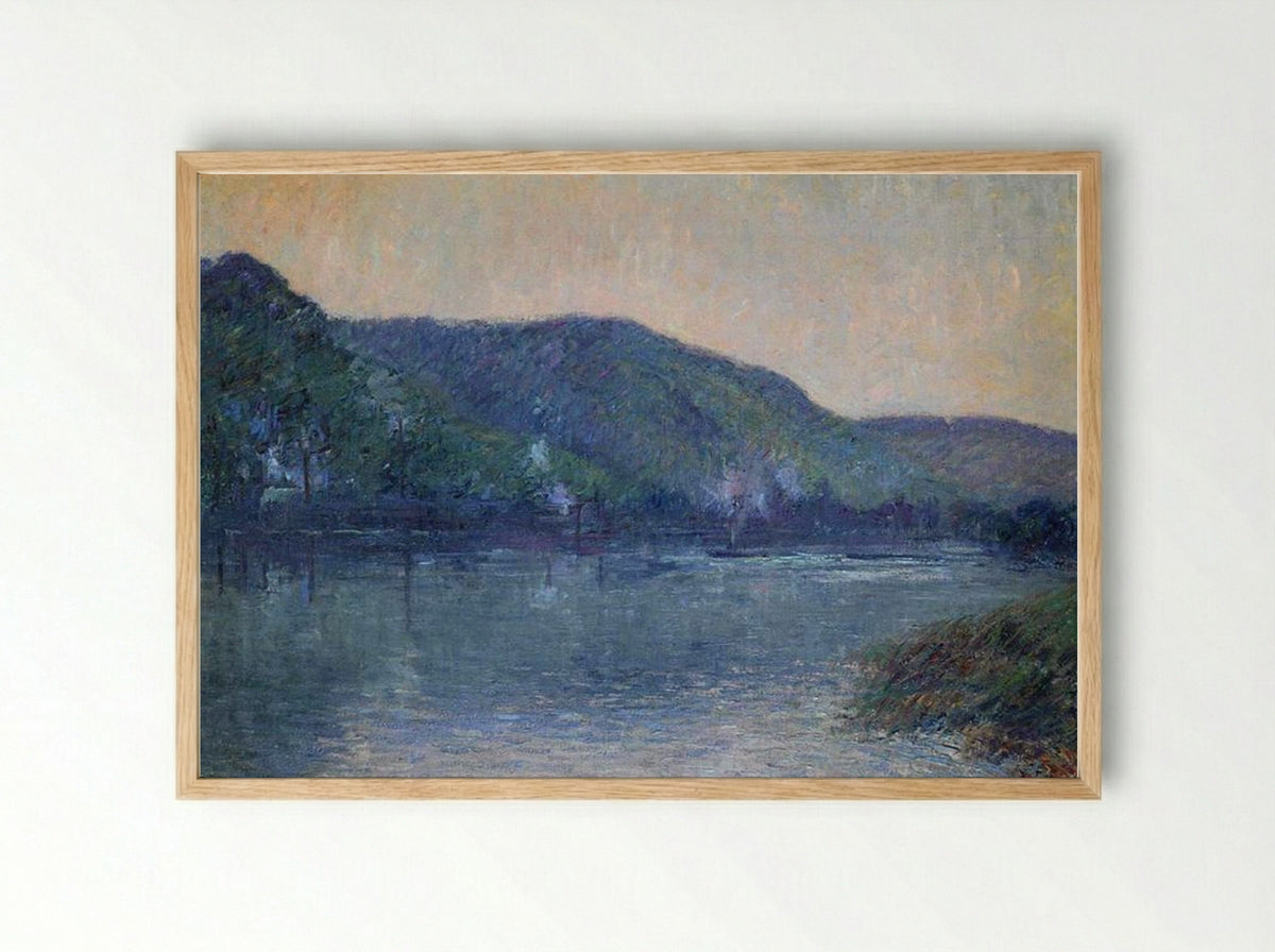Boats on the Seine at Oissel - Gustave Loiseau - Framed Print Wood