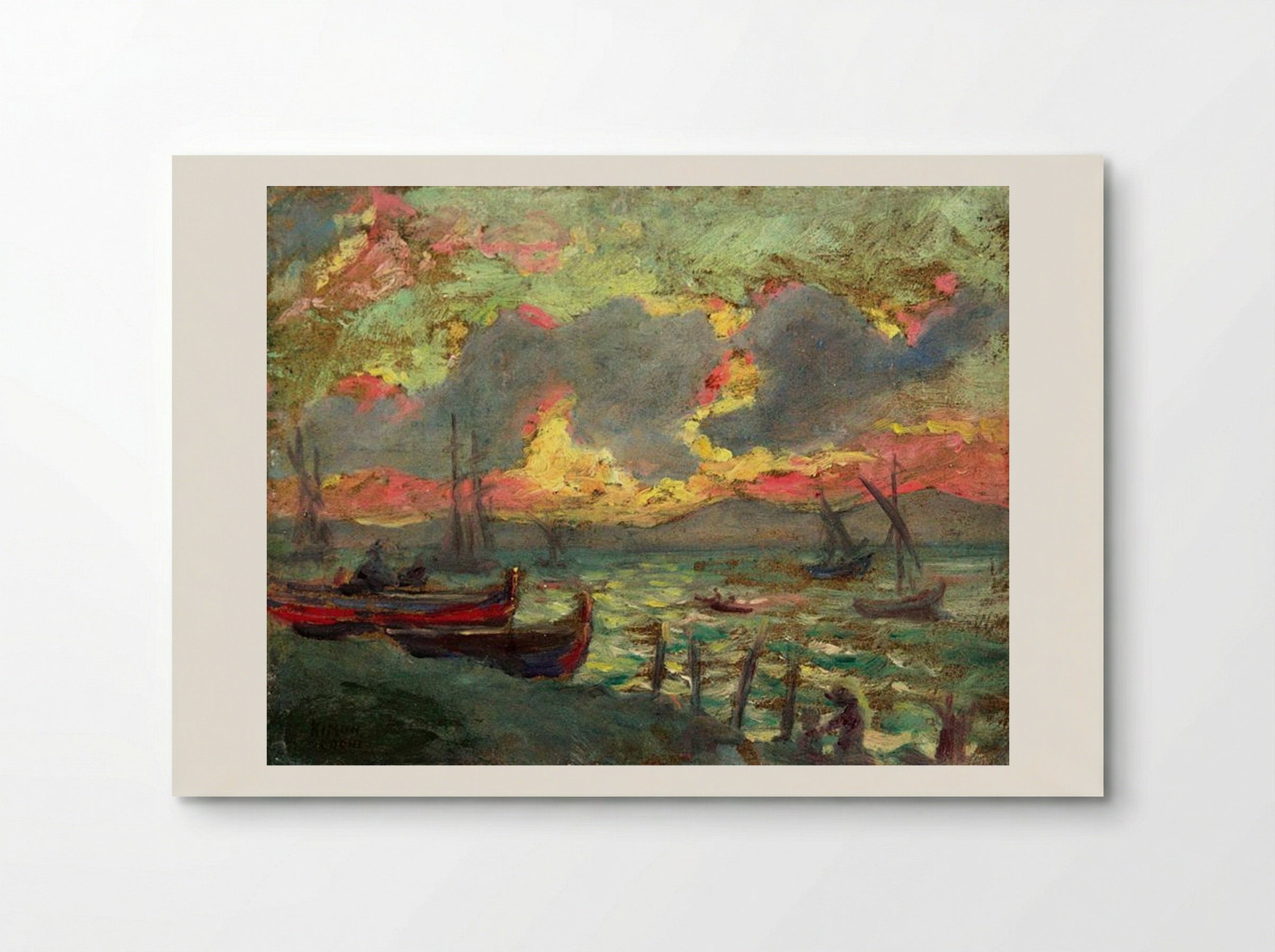 Boats on the Shore - Kimon Loghi - Poster