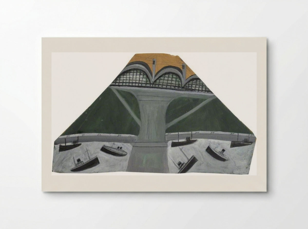 Boats under Saltash Bridge (Royal Albert Bridge) - Alfred Wallis - Poster