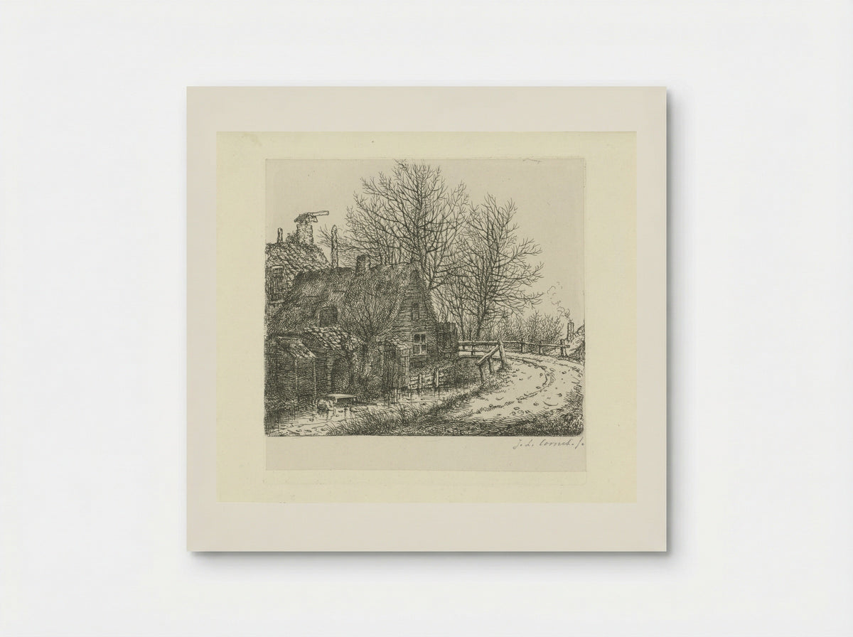 Bocht langs een rivier - Jacobus Ludovicus Cornet - Poster