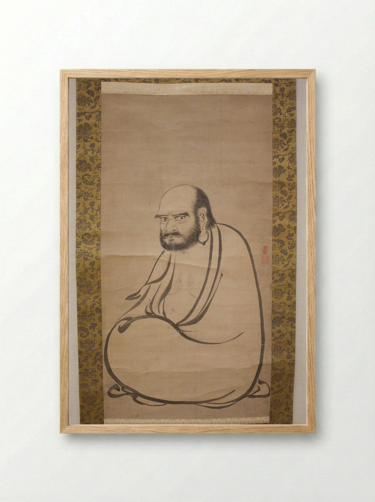 Bodhidharma (Daruma) - Kano Sanraku - Framed Print Wood