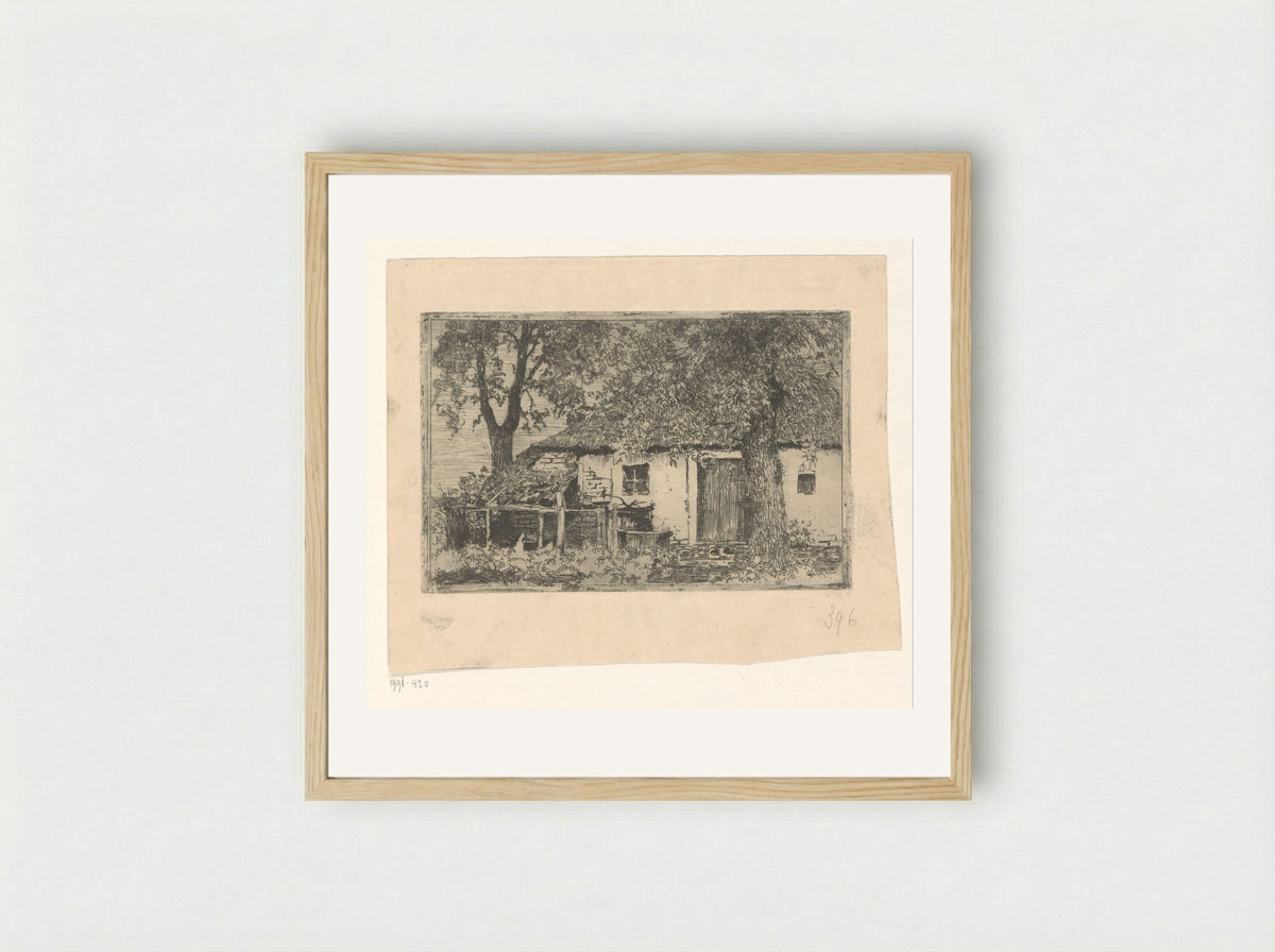Boerderij (Farmhouse) - Cornelis Vreedenburgh - Framed Print Wood
