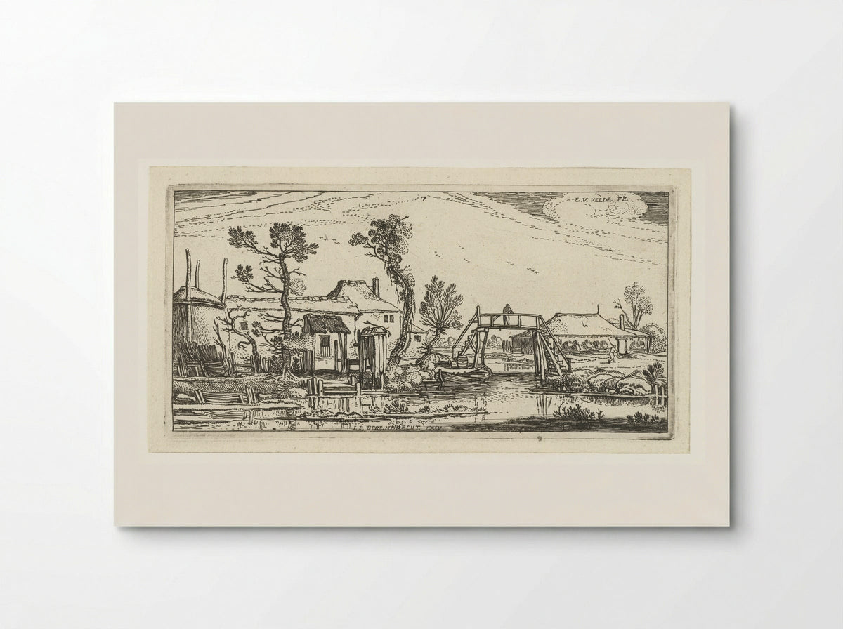 Boerderij aan een kanaal bij Haarlem - Johannes Pietersz. Berendrecht - Poster