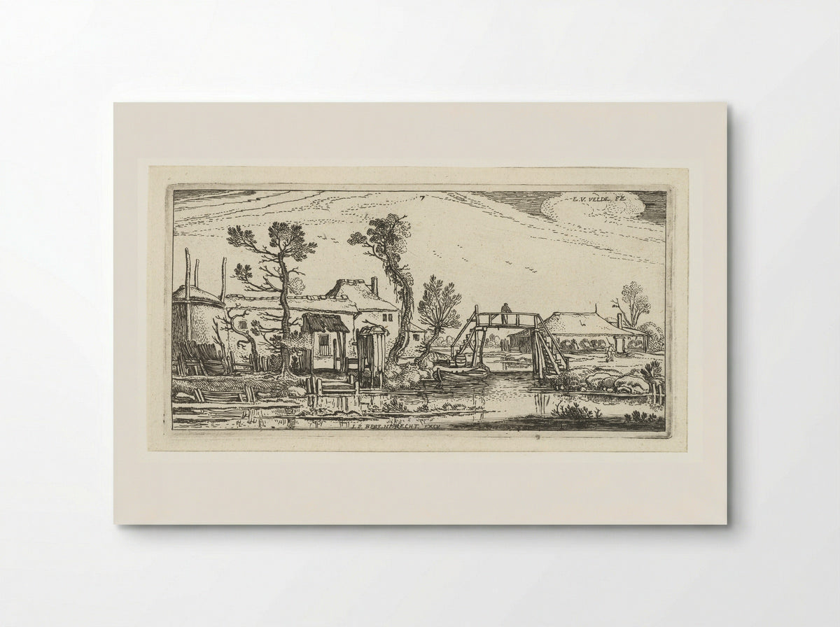 Boerderij aan een kanaal bij Haarlem - Johannes Pietersz. Berendrecht - Poster