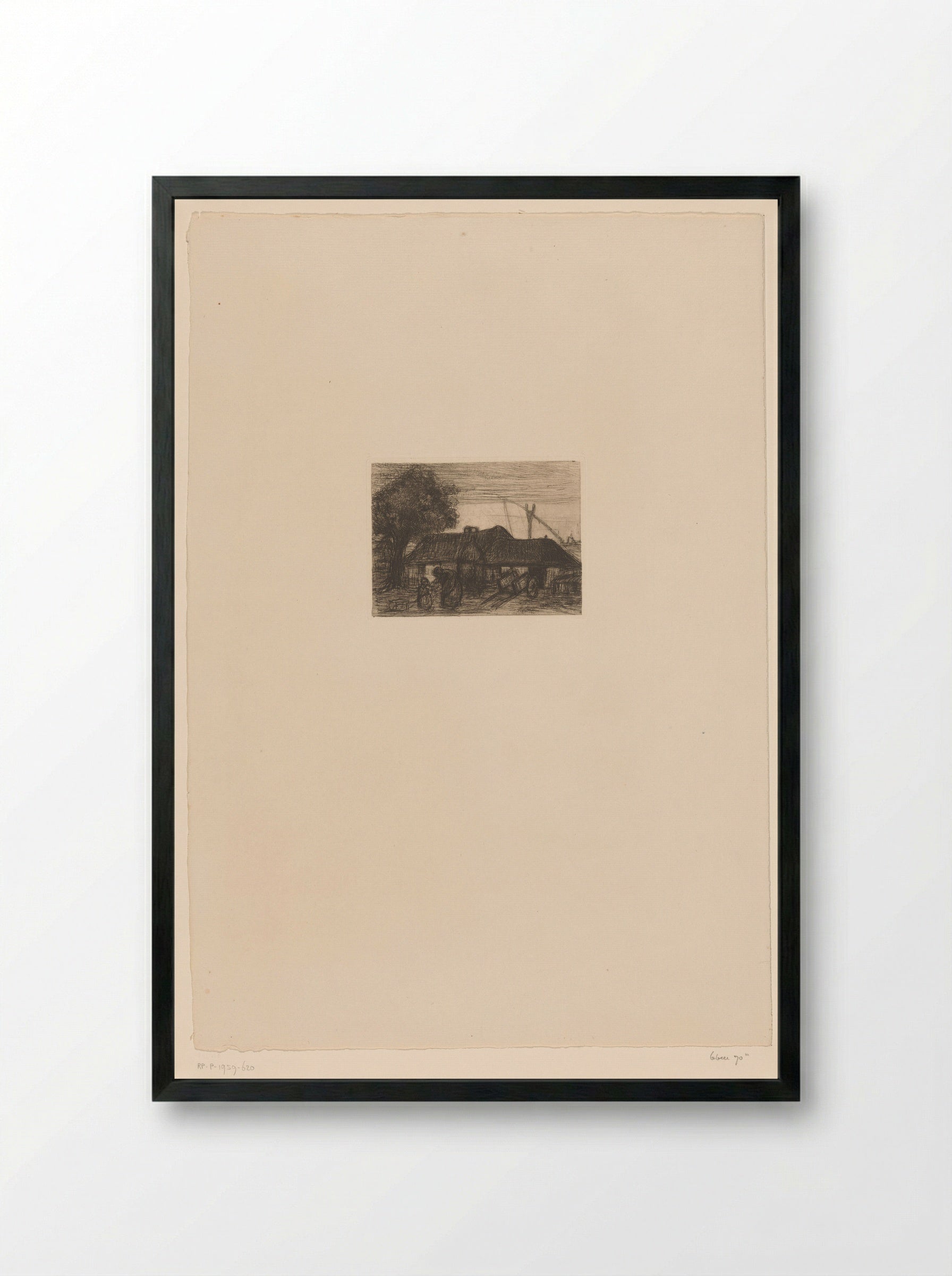 Boerderij in de Kempen - Jakob Smits - Framed Print Black