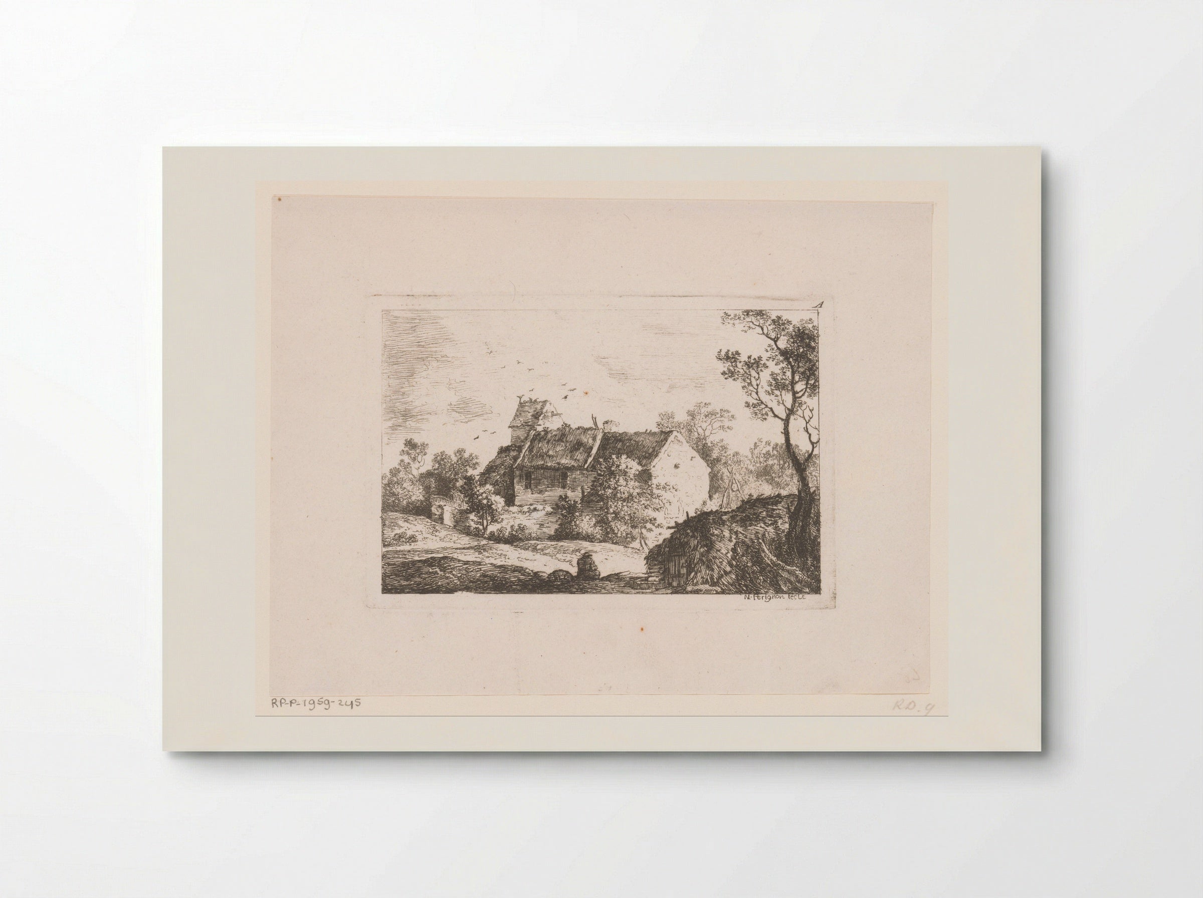Boerderij met duiventil - Alexis Nicolas Pérignon - Poster