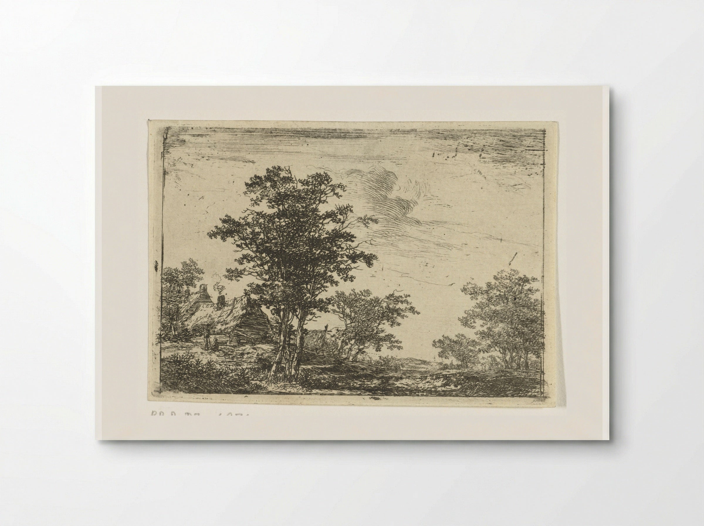 Boerderij met rokende schoorsteen - Hermanus van Brussel - Poster