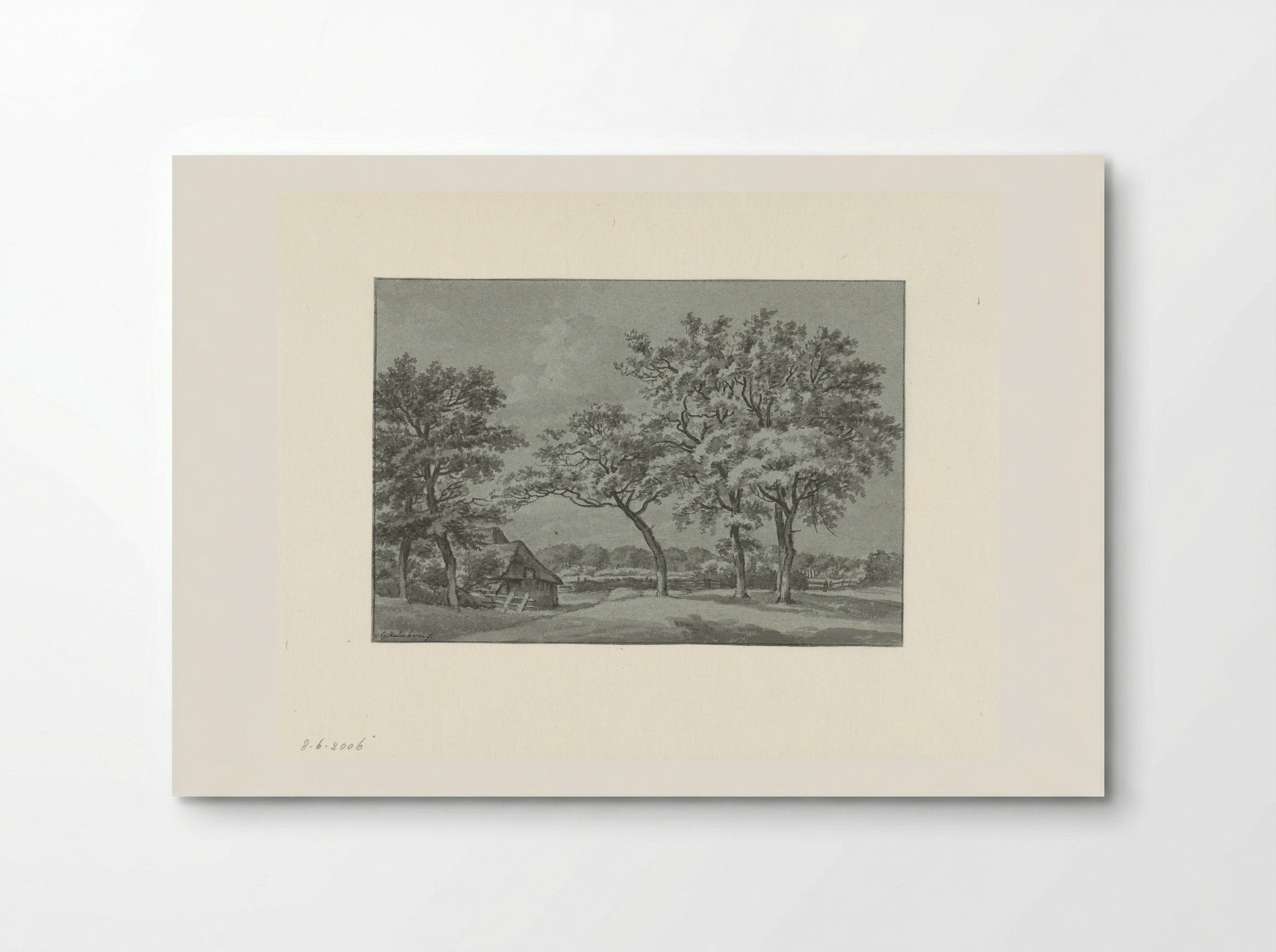 Boerderij onder bomen - Gerrit Hulseboom - Poster