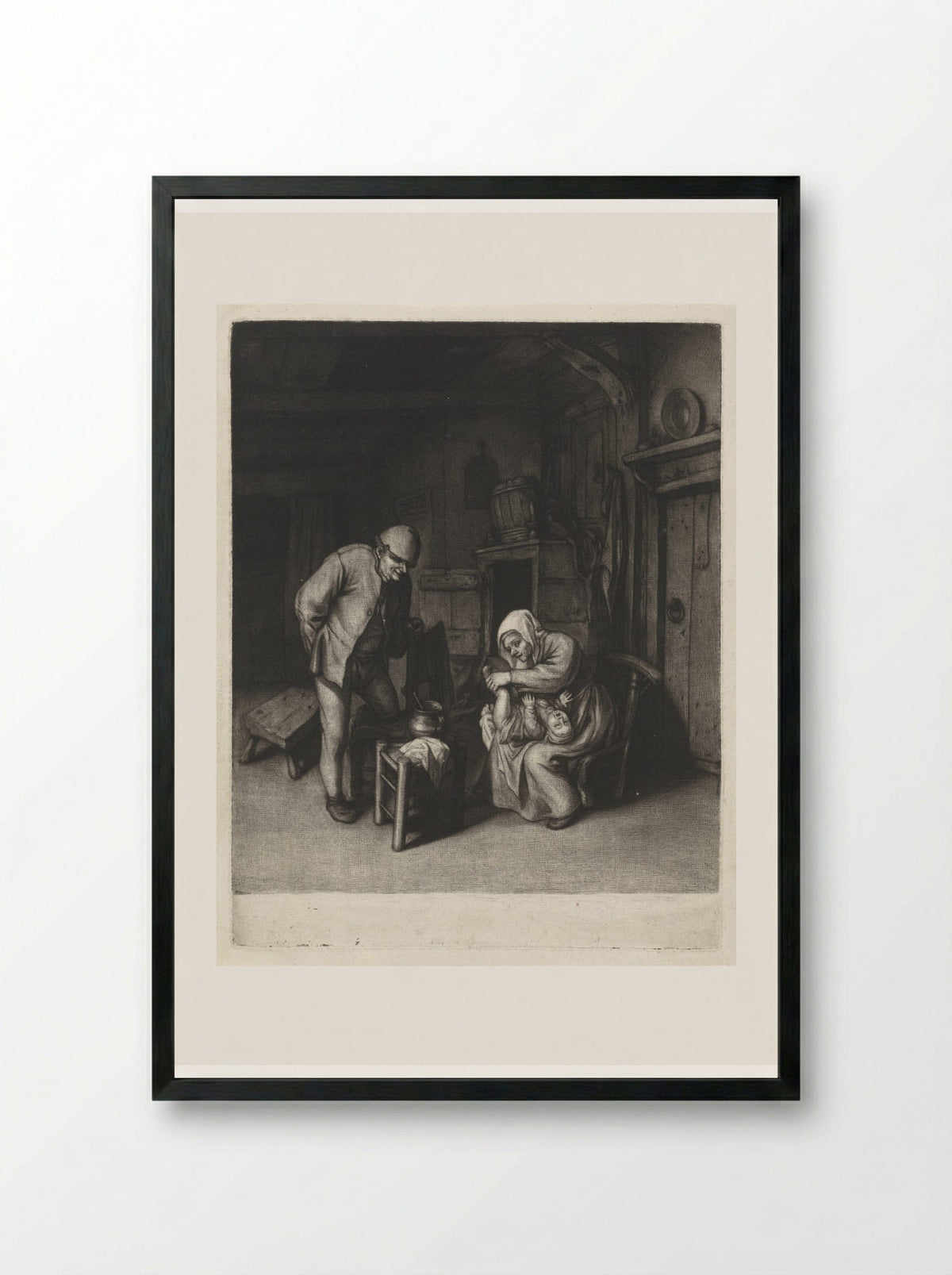 Boerengezin - Jacob Gole - Framed Print Black