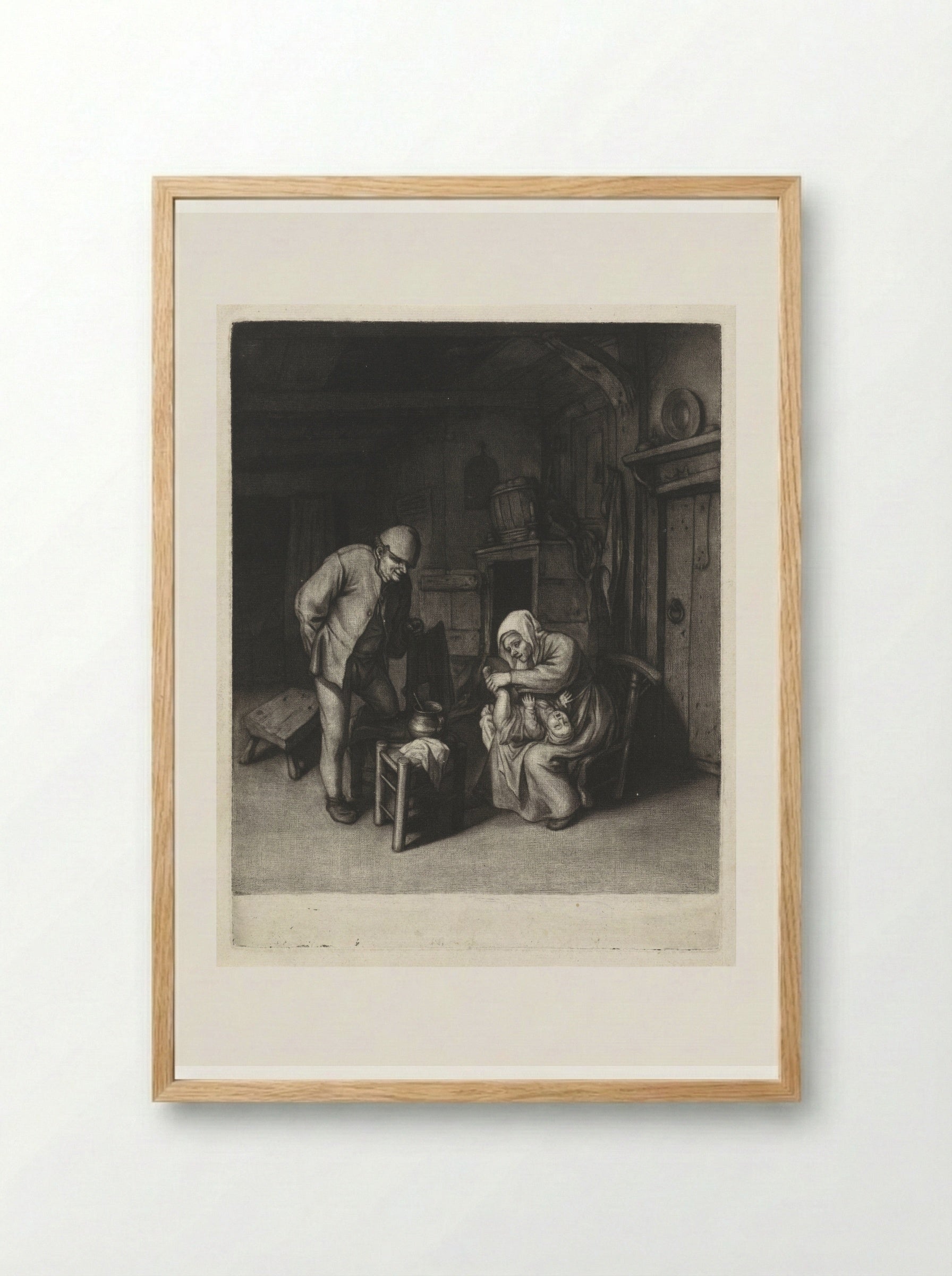 Boerengezin - Jacob Gole - Framed Print Wood