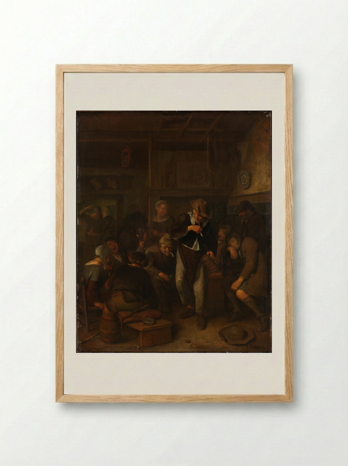 Boerenherberg (Peasant Inn) - Richard Brakenburg - Framed Print Wood