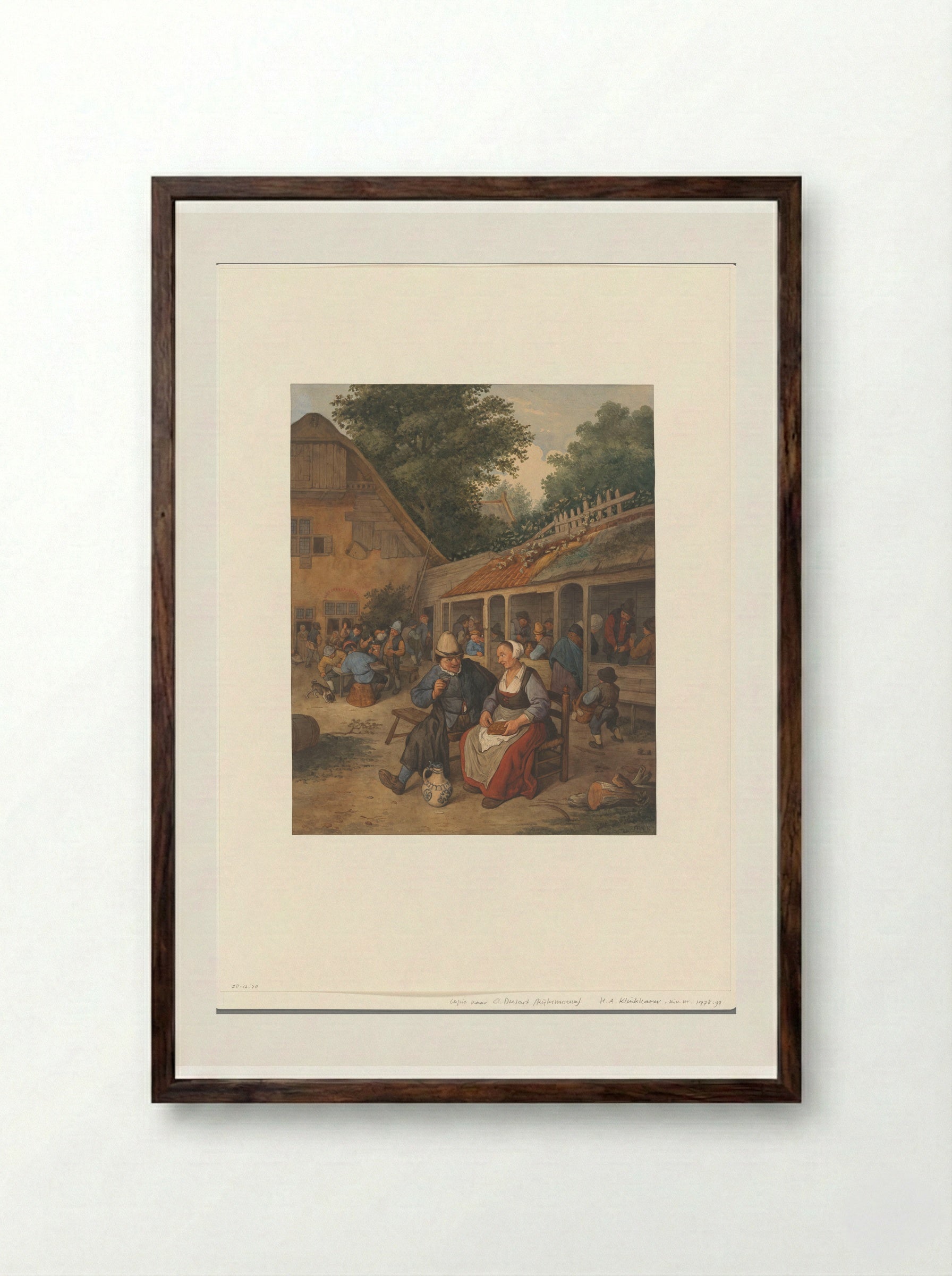Boerenherberg - Hendrik Abraham Klinkhamer - Framed Print Dark Wood