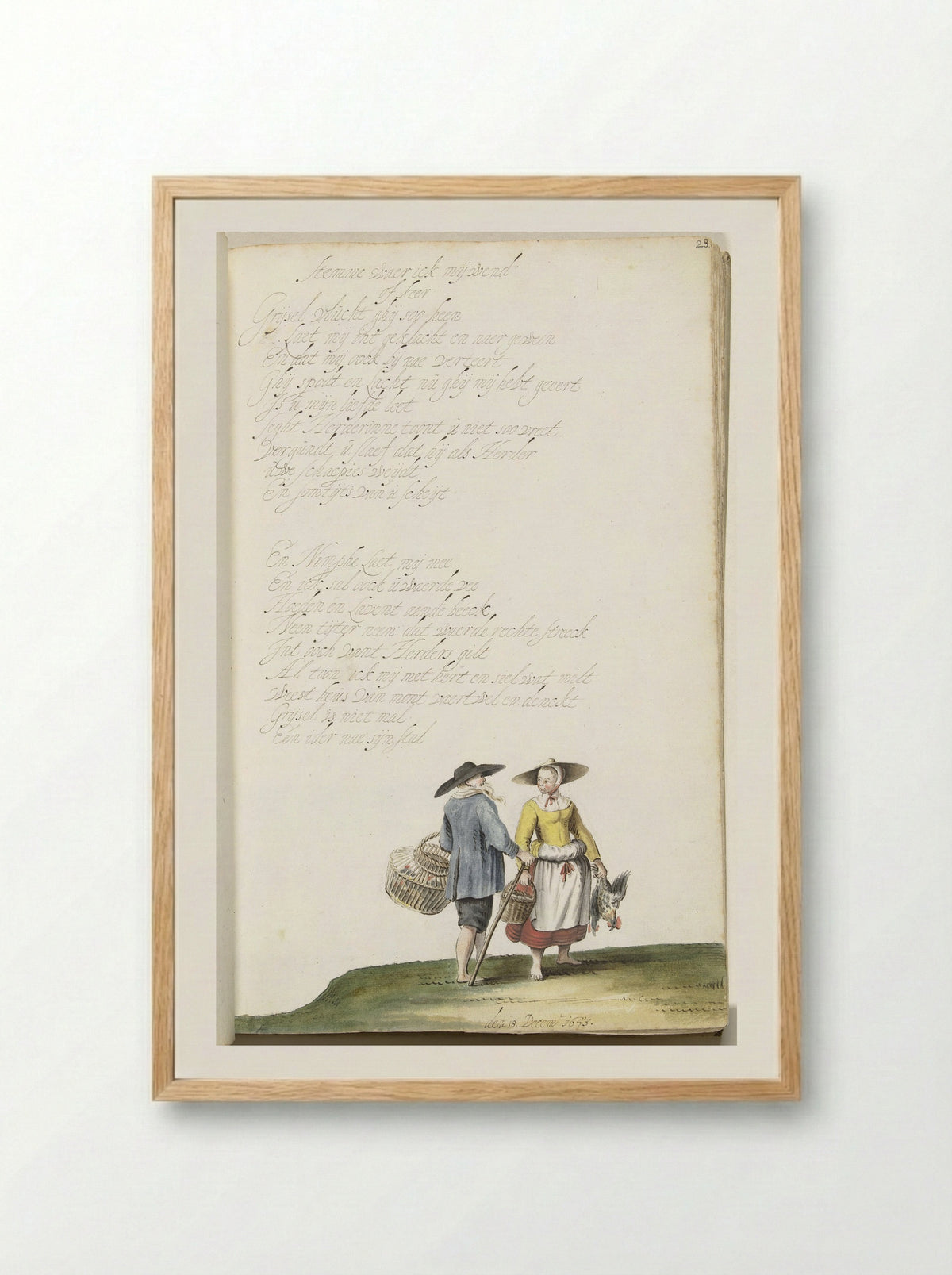 Boerenpaar - Gesina ter Borch - Framed Print Wood