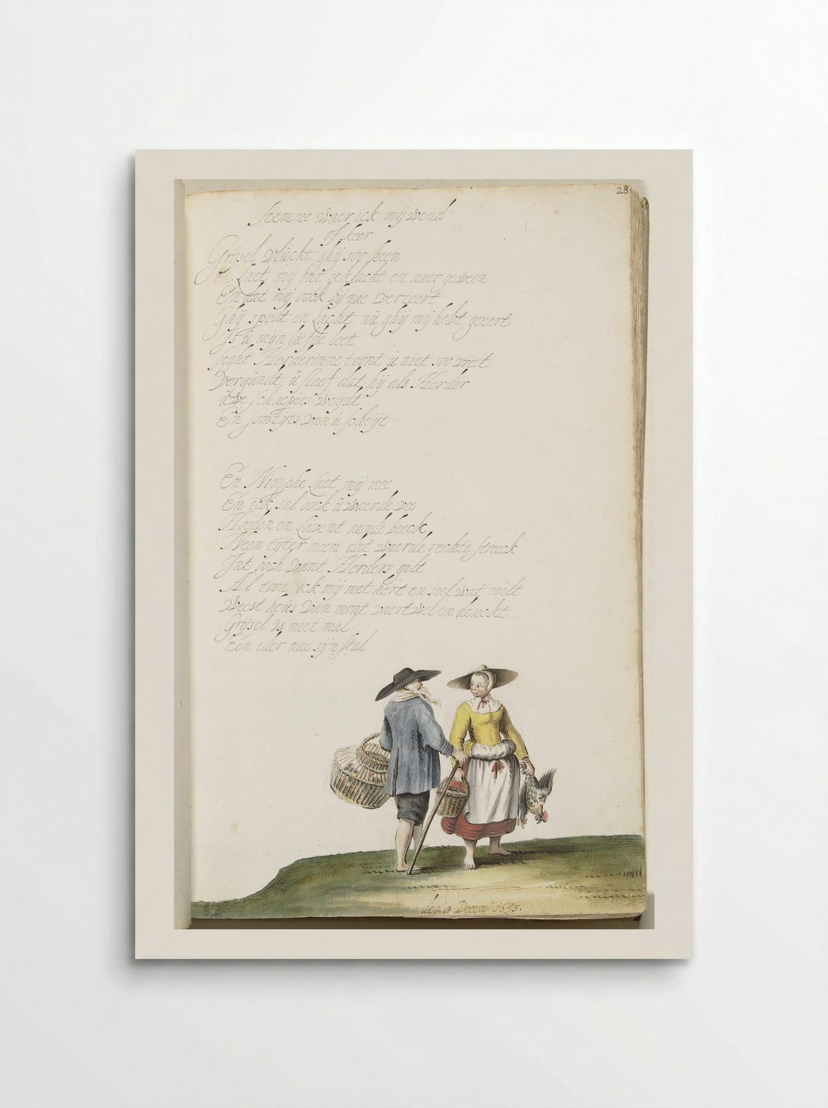 Boerenpaar - Gesina ter Borch - Poster