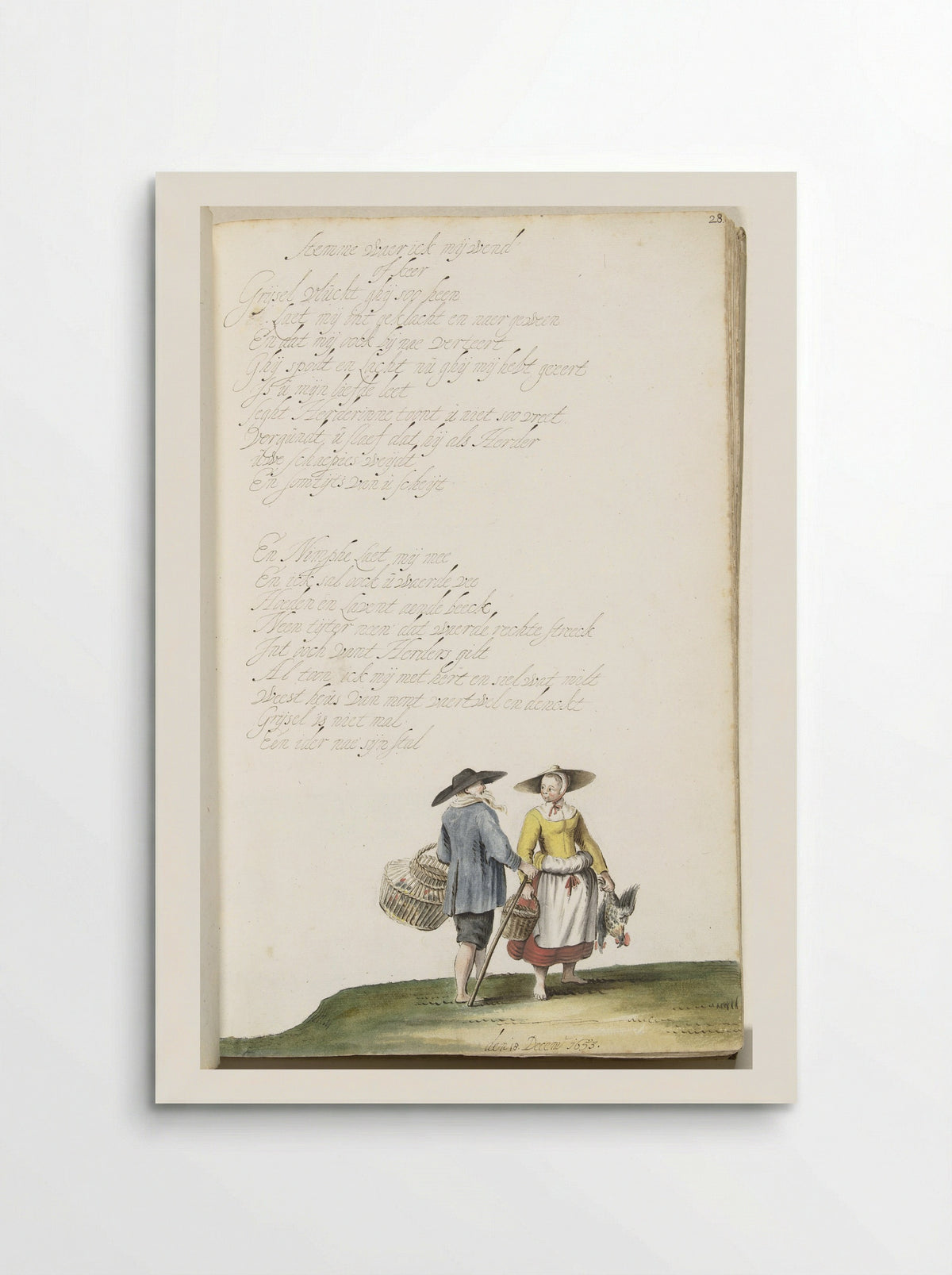 Boerenpaar - Gesina ter Borch - Poster