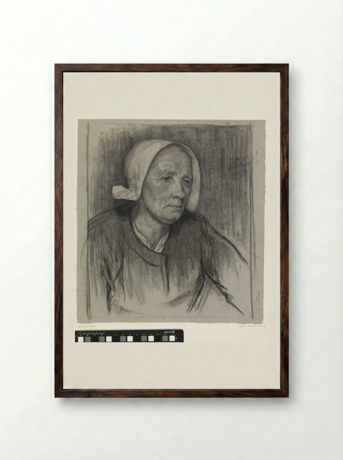 Boerenvrouw - Agnieta Cornelia Gijswijt - Framed Print Dark Wood