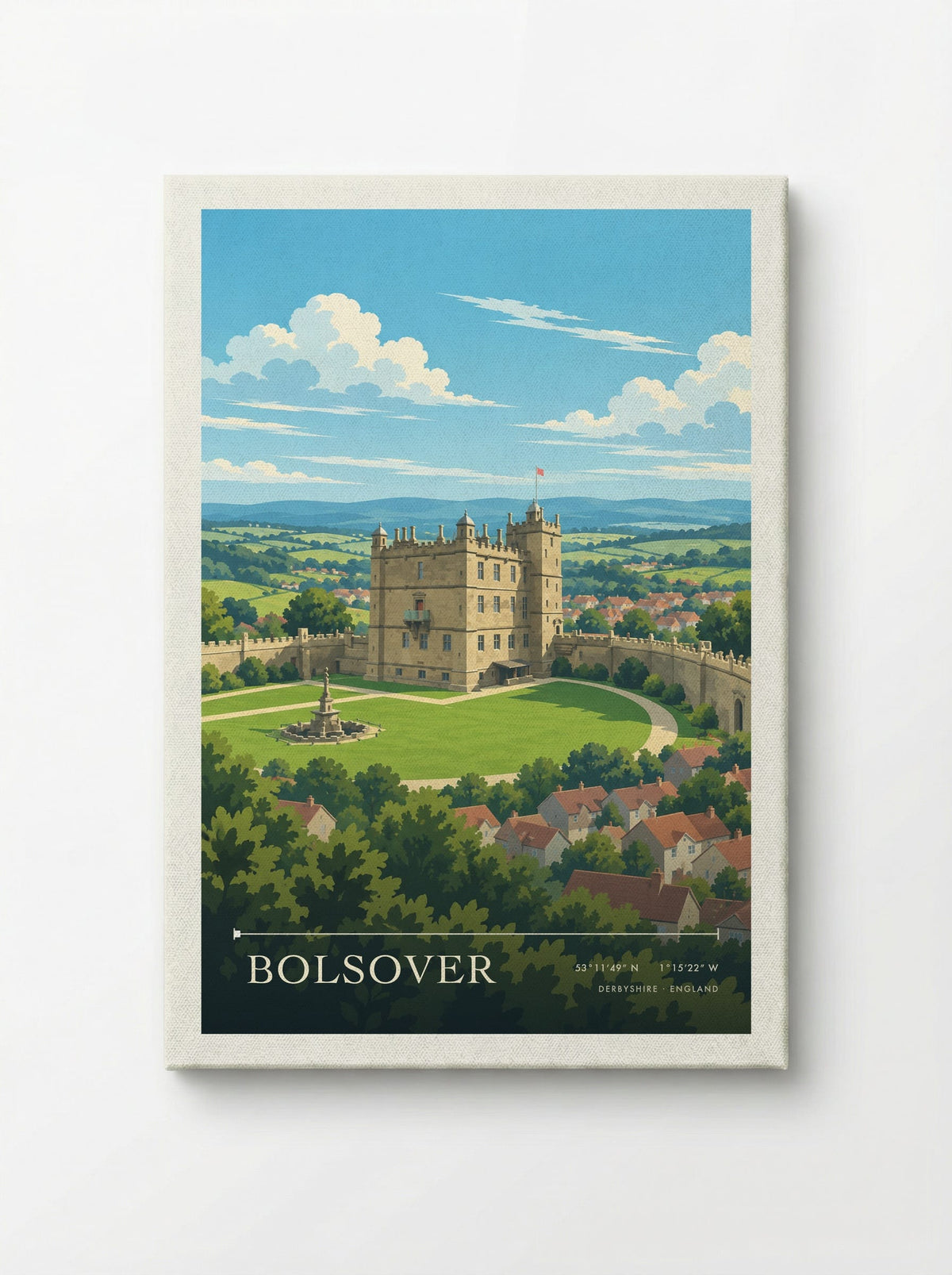 Bolsover, Derbyshire | Travel Poster - Canvas