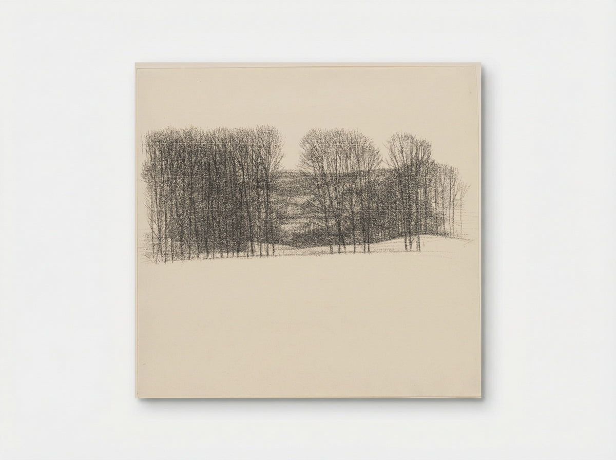 Bomen in glooiend landschap - Kees Stoop - Poster