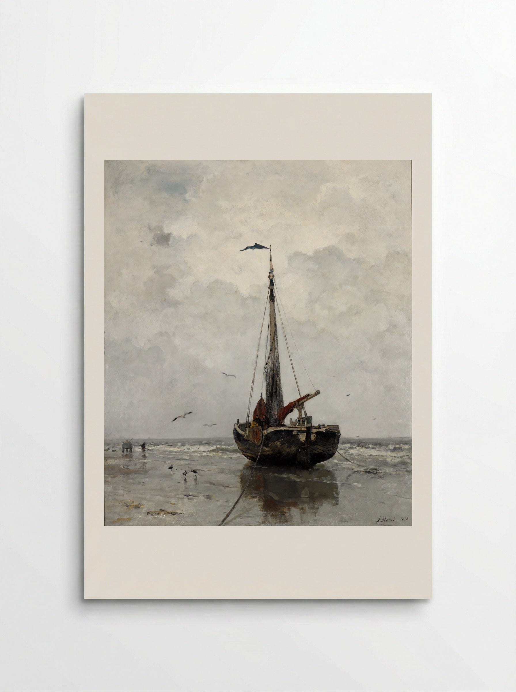 Bomschuit op het Scheveningse strand - Jacob Maris - Poster