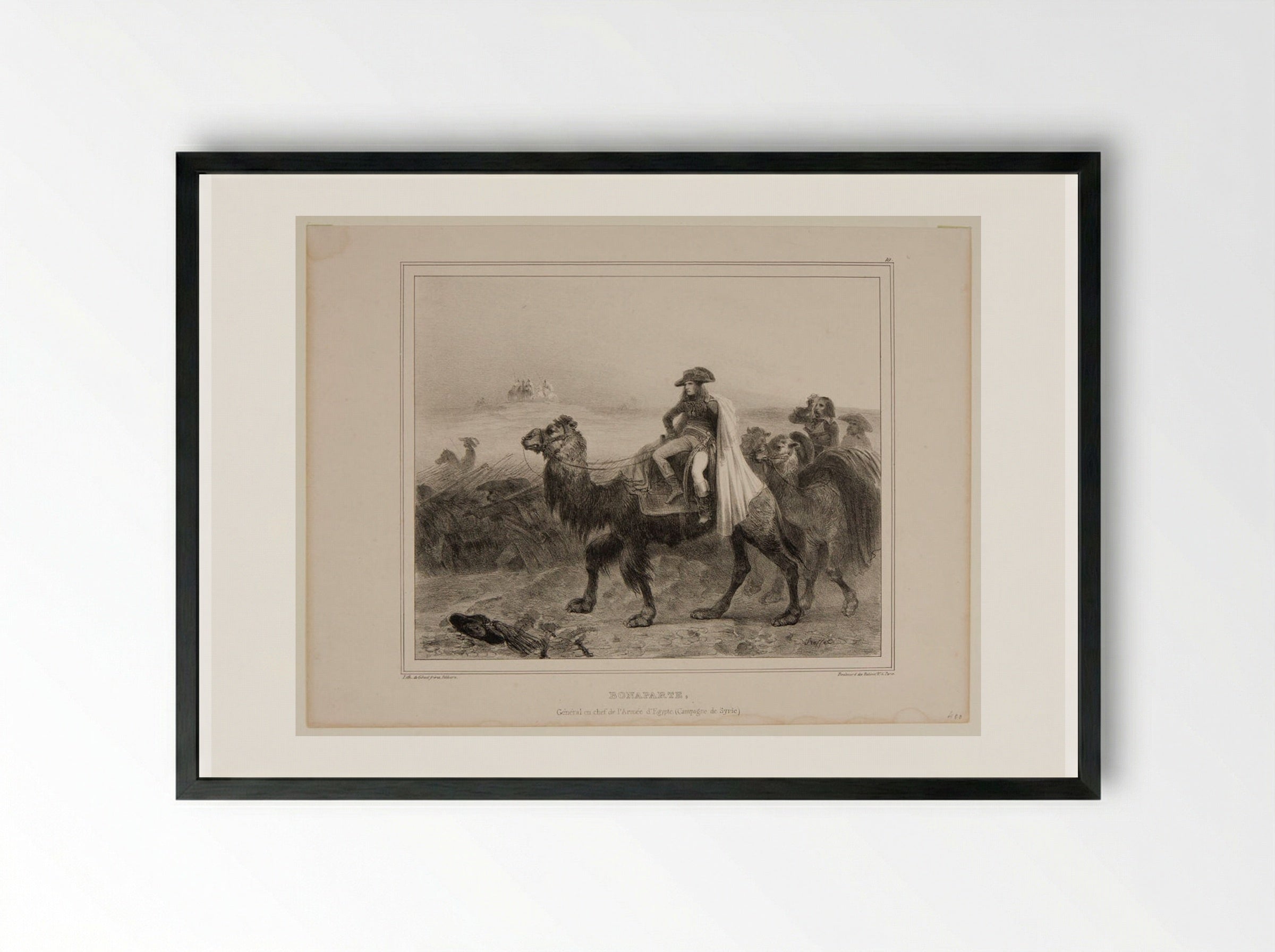 Bonaparte, Général en chef de l'Armée d'Égypte - Denis-Auguste-Marie Raffet - Framed Print Black