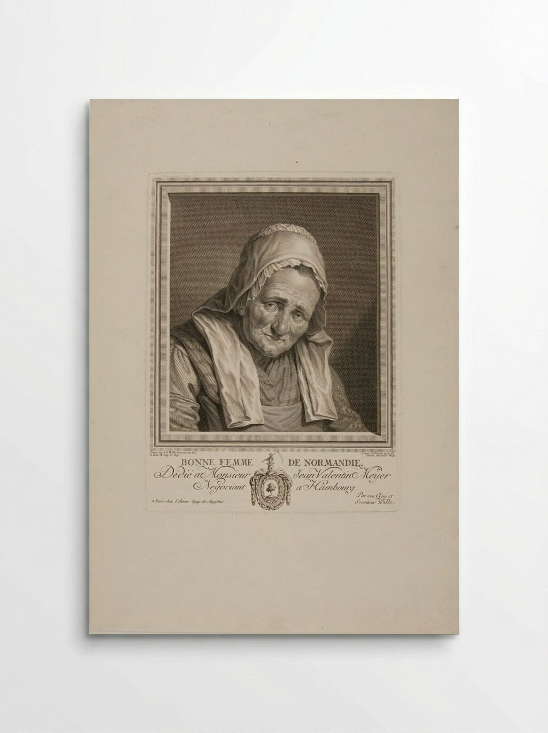 Bonne Femme de Normandie - Johann Georg Wille - Poster