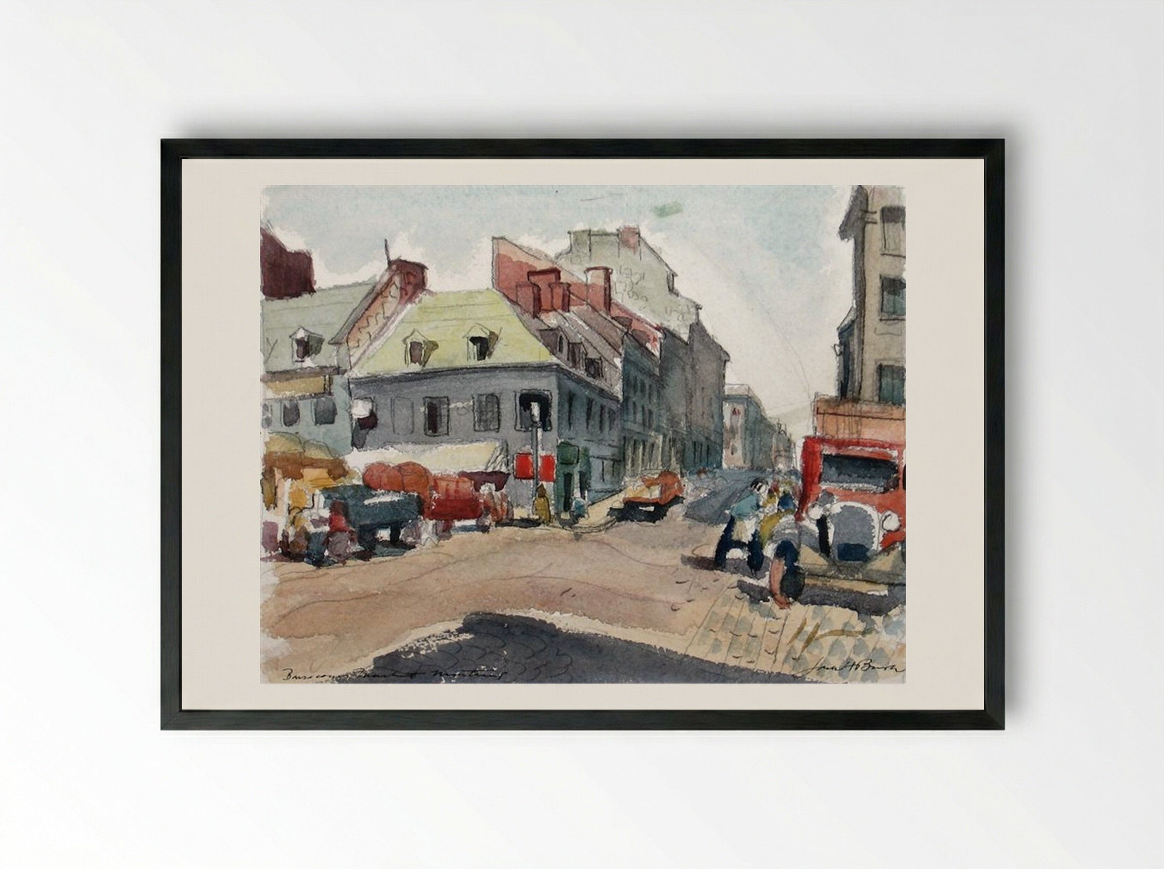 Bonsecours Market - Jack Bush - Framed Print Black