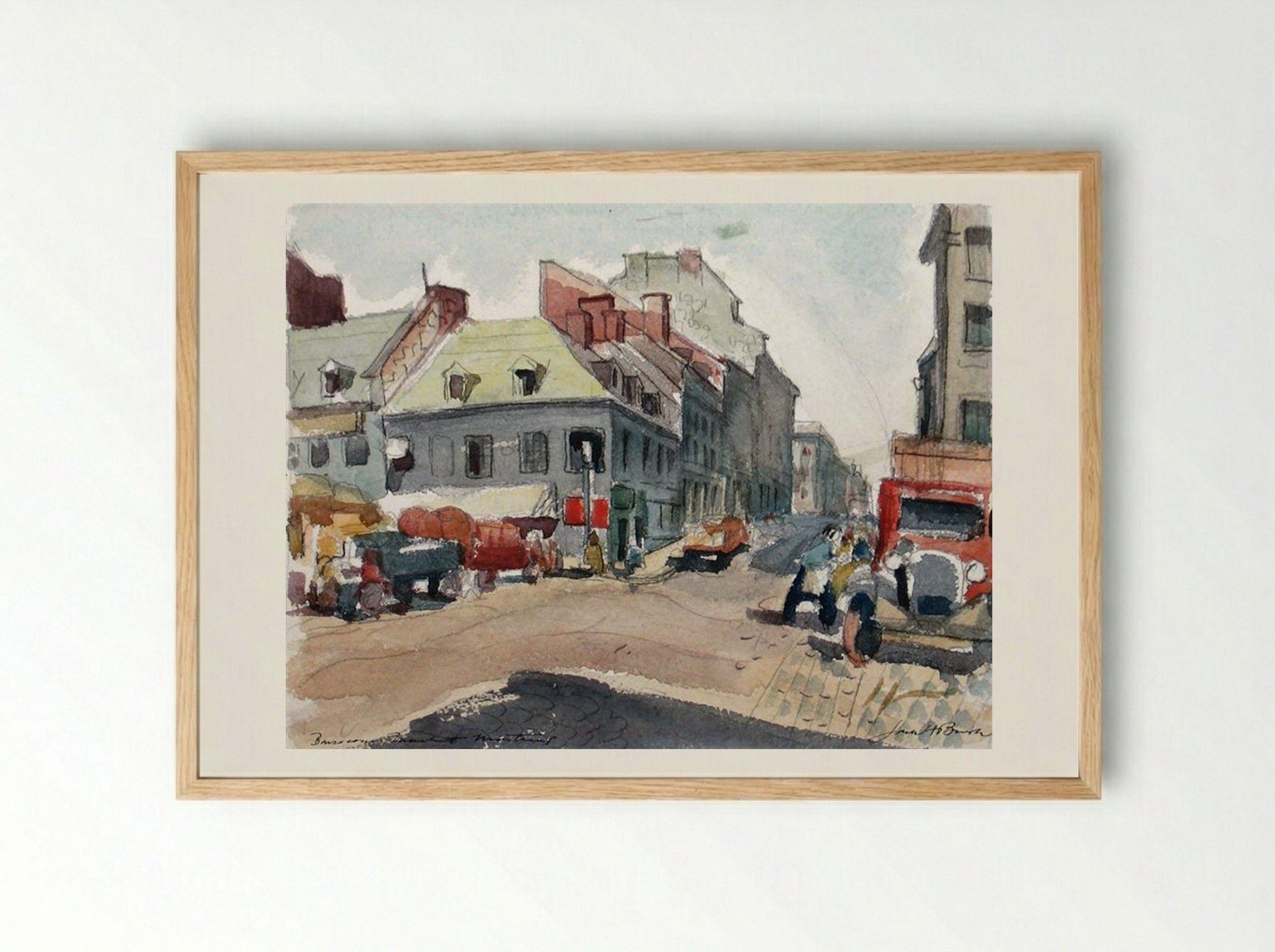 Bonsecours Market - Jack Bush - Framed Print Wood