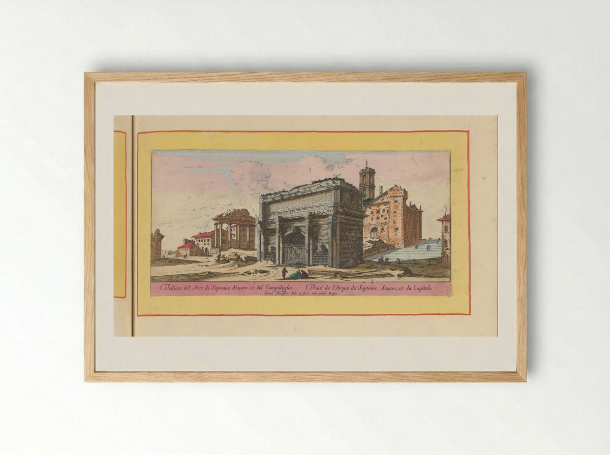 Boog van Septimius Severus te Rome - Anna Beeck - Framed Print Wood
