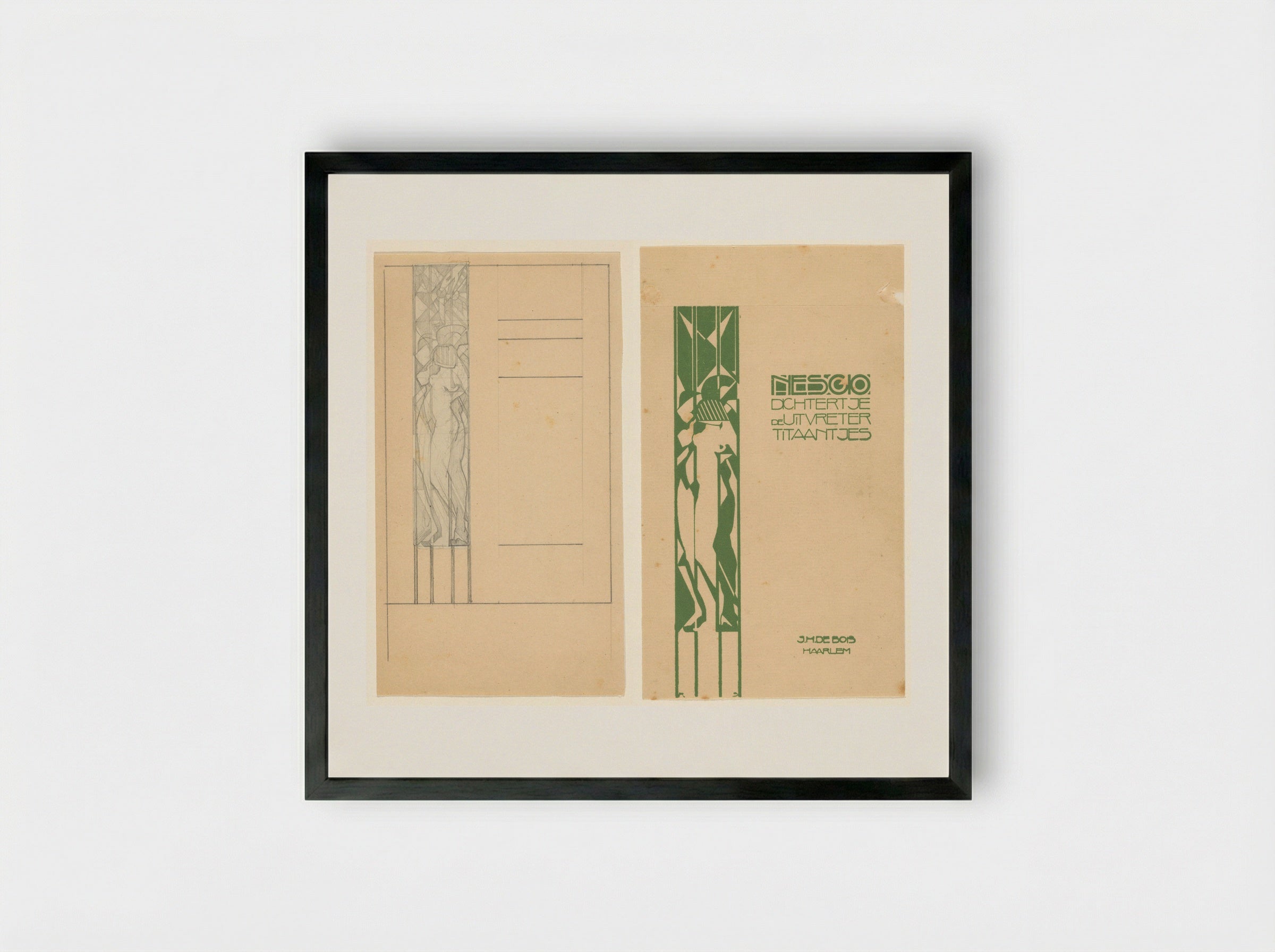 Book Cover Design for Nescio - Reijer Stolk - Framed Print Black