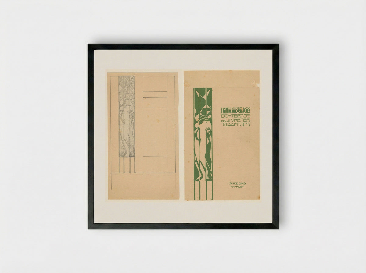 Book Cover Design for Nescio - Reijer Stolk - Framed Print Black