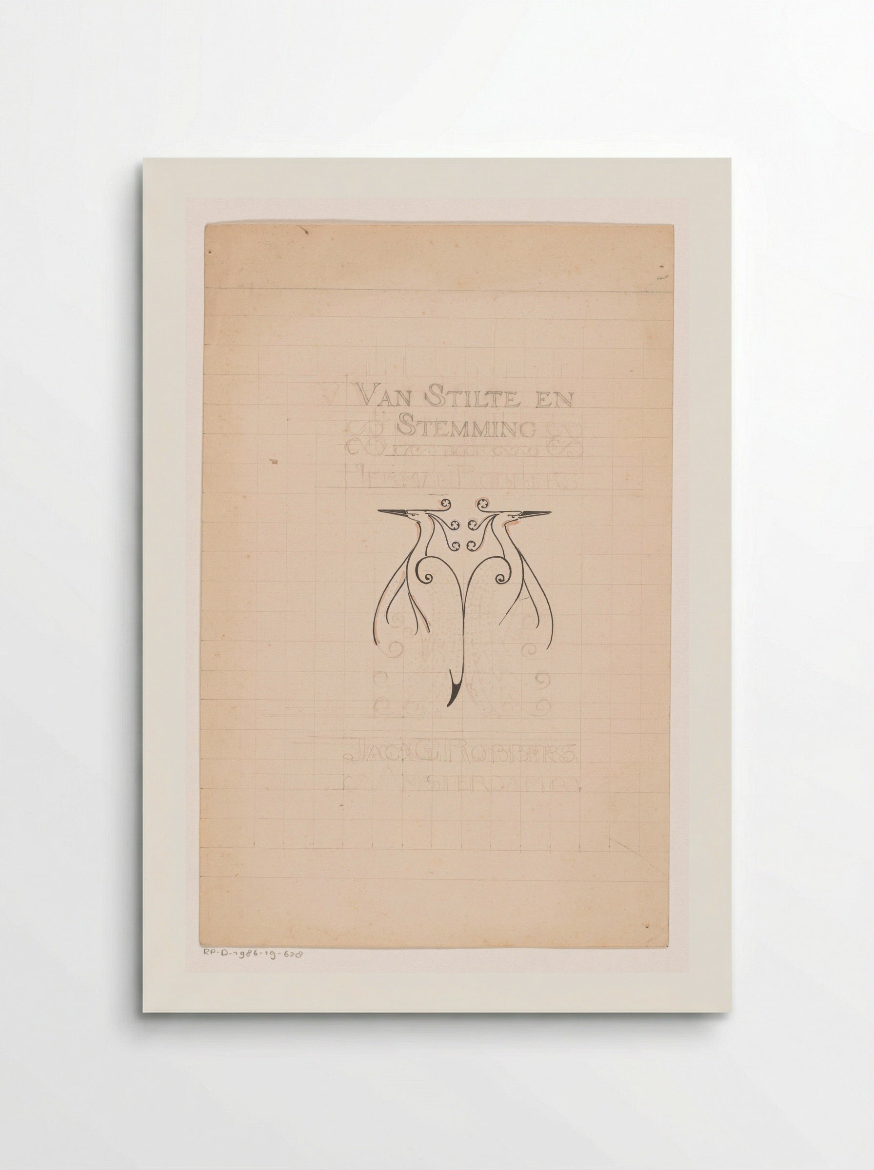 Book Cover Design for Van Stilte en Stemming - Reinier Willem Petrus de Vries - Poster