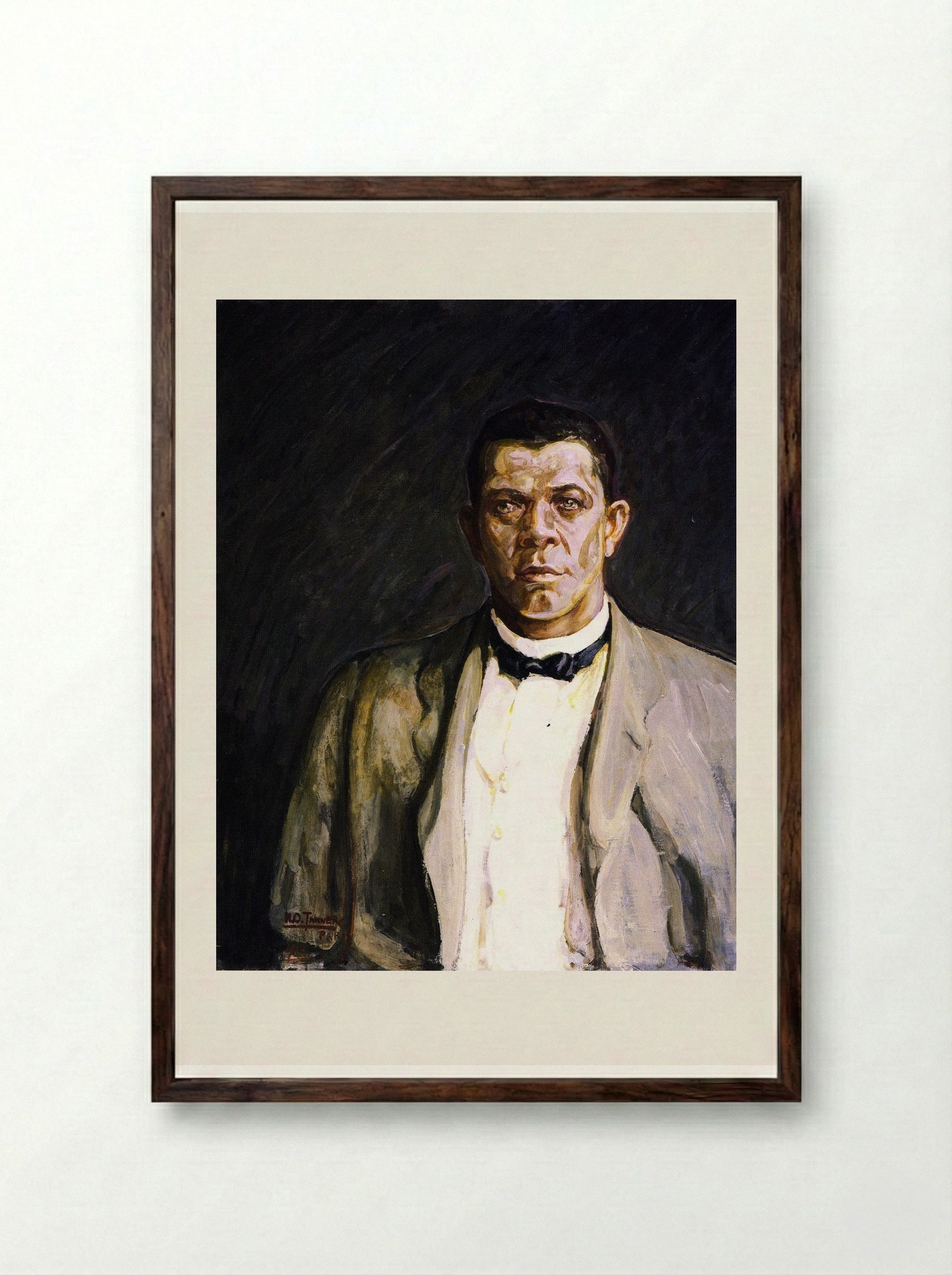 Booker T. Washington - Henry Ossawa Tanner - Framed Print Dark Wood