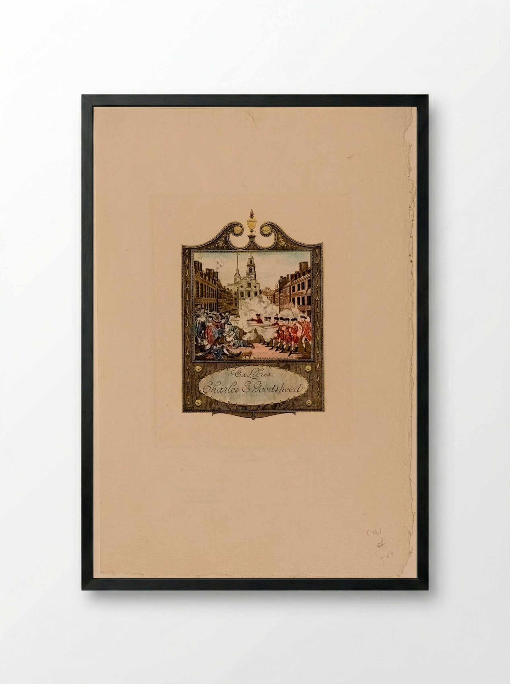 Bookplate of Charles E. Goodspeed - Sidney L. Smith - Framed Print Black