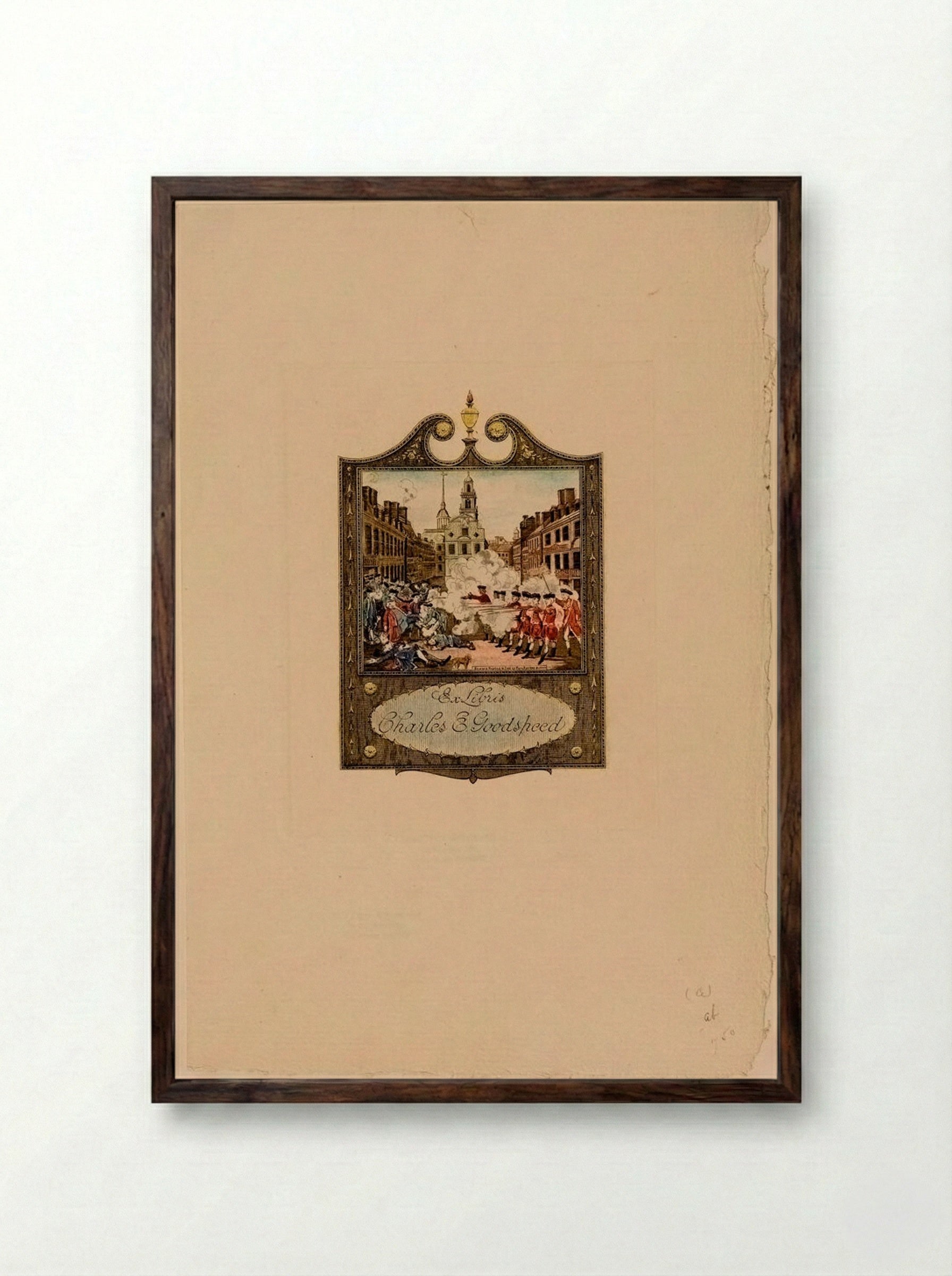 Bookplate of Charles E. Goodspeed - Sidney L. Smith - Framed Print Dark Wood