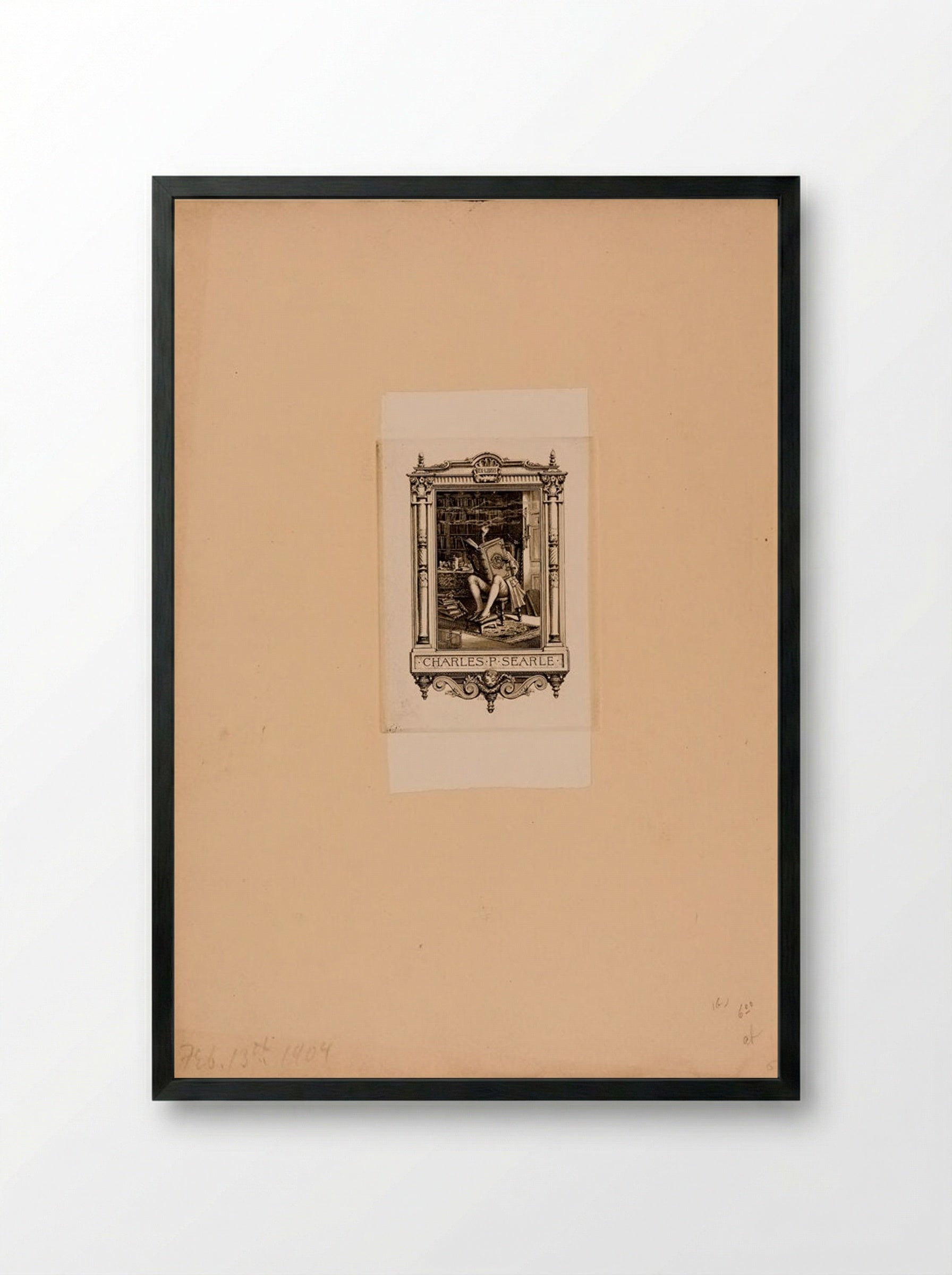 Bookplate of Charles P. Searle - Sidney L. Smith - Framed Print Black