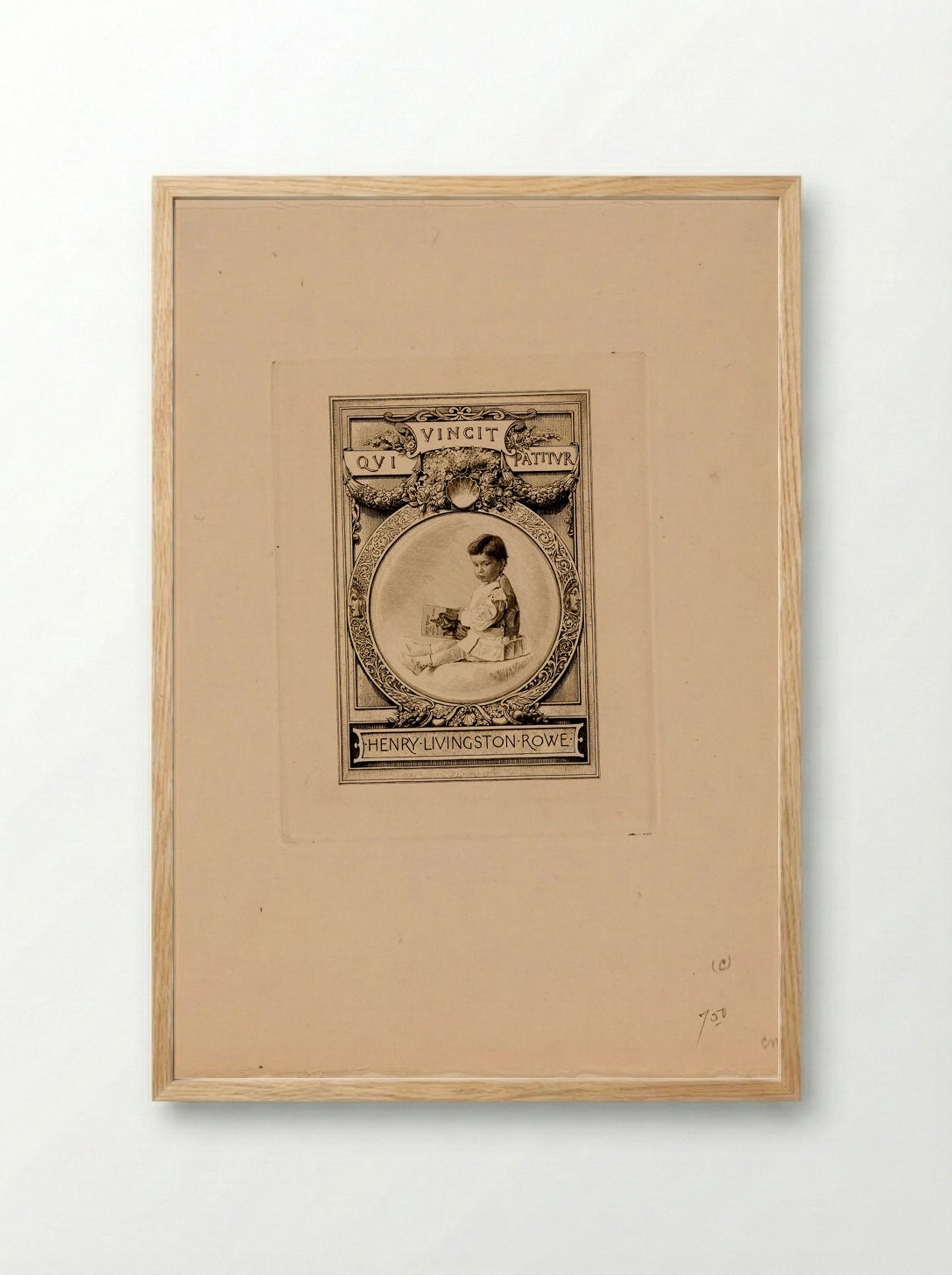 Bookplate of Henry Livingston Rowe - Sidney L. Smith - Framed Print Wood