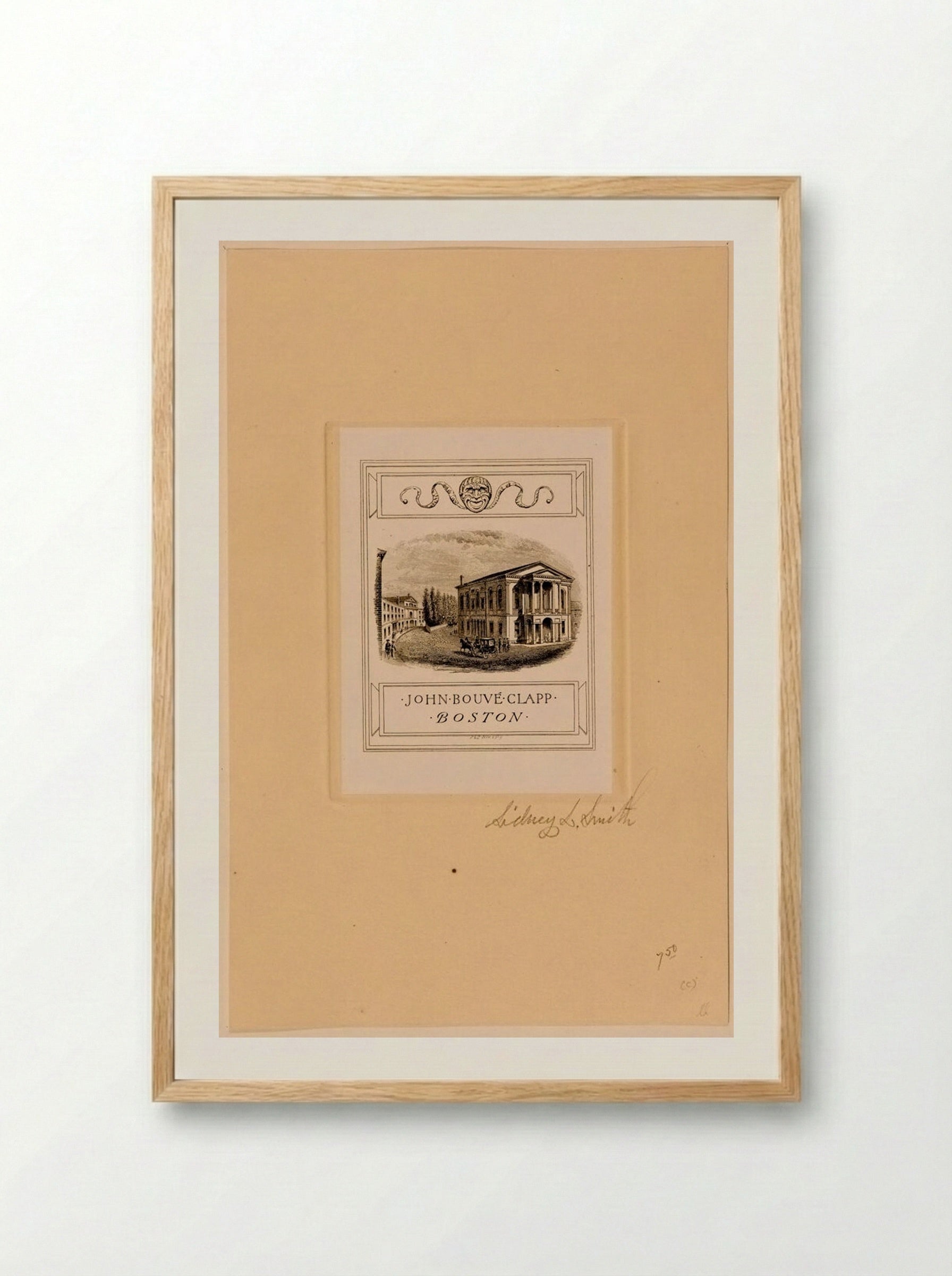 Bookplate of John Bouvé Clapp - Sidney L. Smith - Framed Print Wood