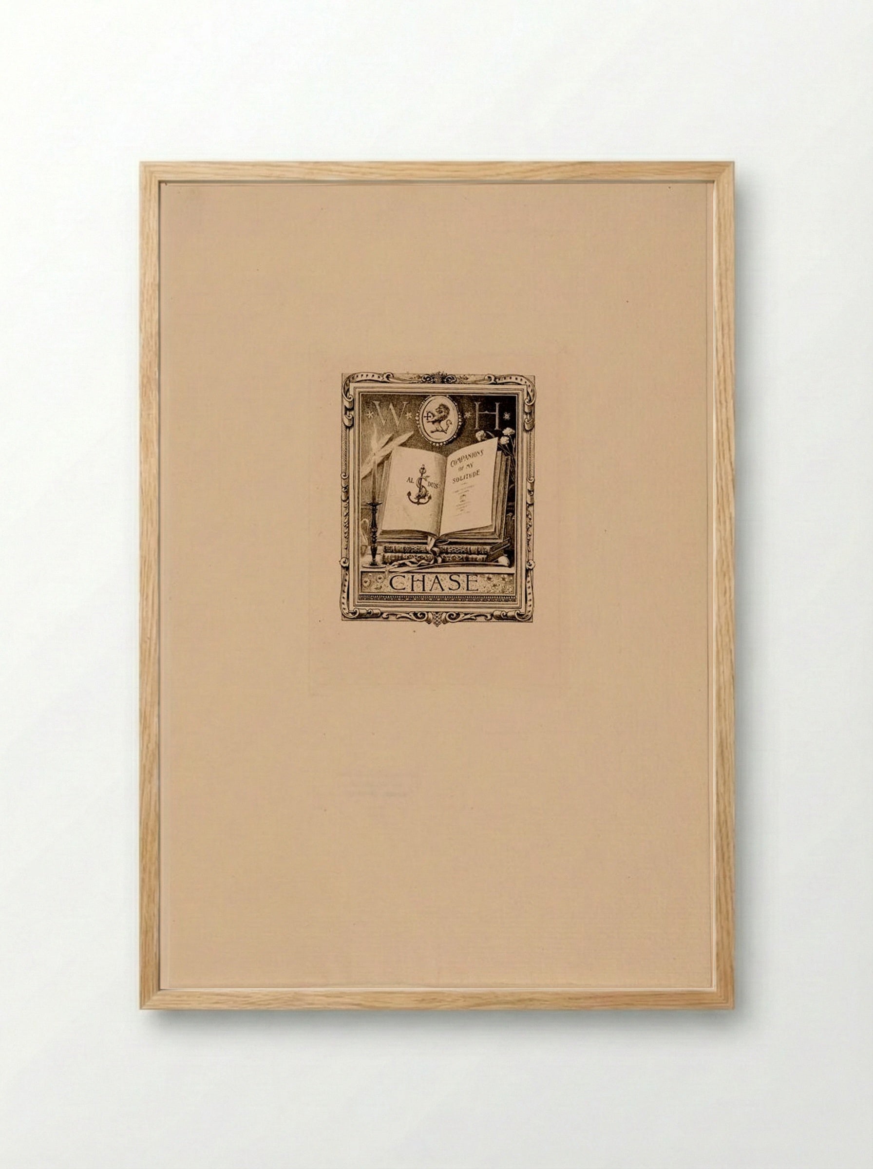 Bookplate of W. H. Chase - Sidney L. Smith - Framed Print Wood