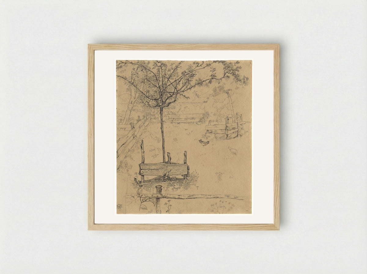Boomgaard te Eemnes - Richard Nicolaüs Roland Holst - Framed Print Wood