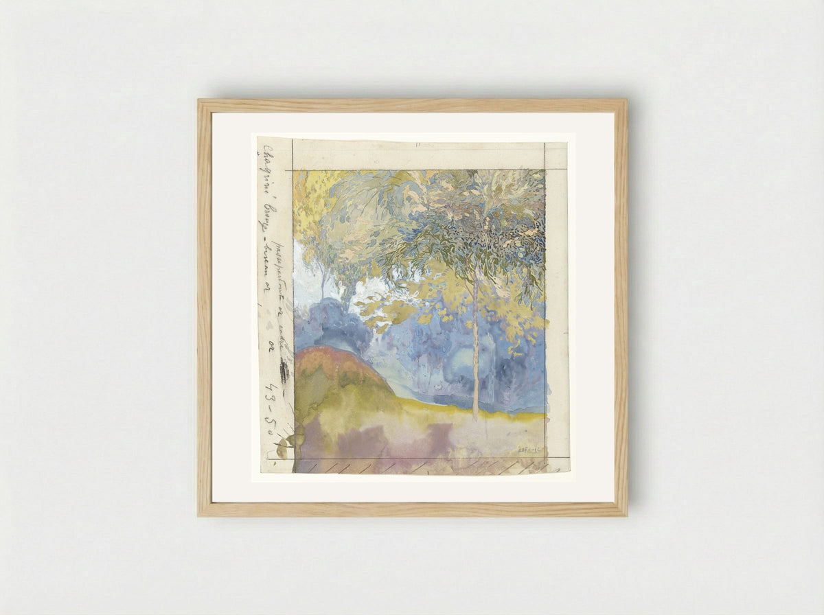 Boomrijk landschap - Georges de Feure - Framed Print Wood