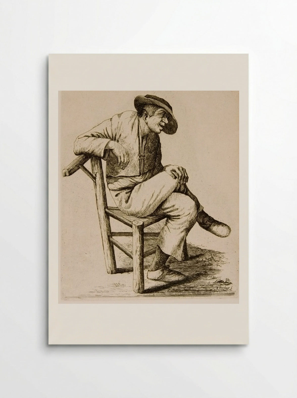 Boor Seated - David Deuchar - Poster