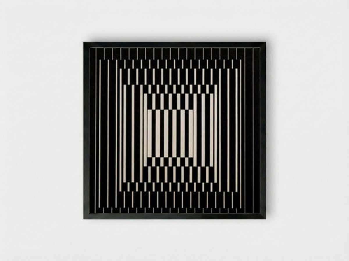 Bora III - Victor Vasarely - Framed Print Black