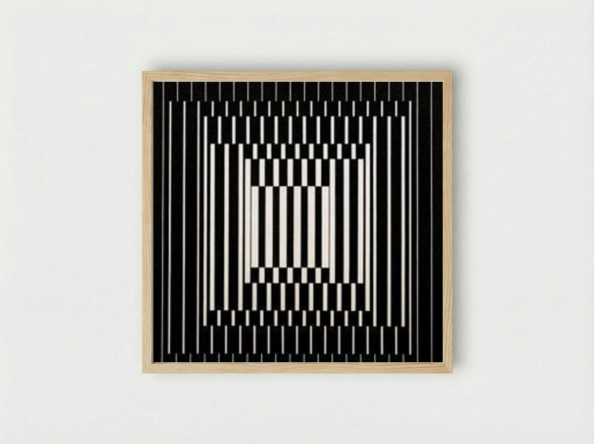 Bora III - Victor Vasarely - Framed Print Wood