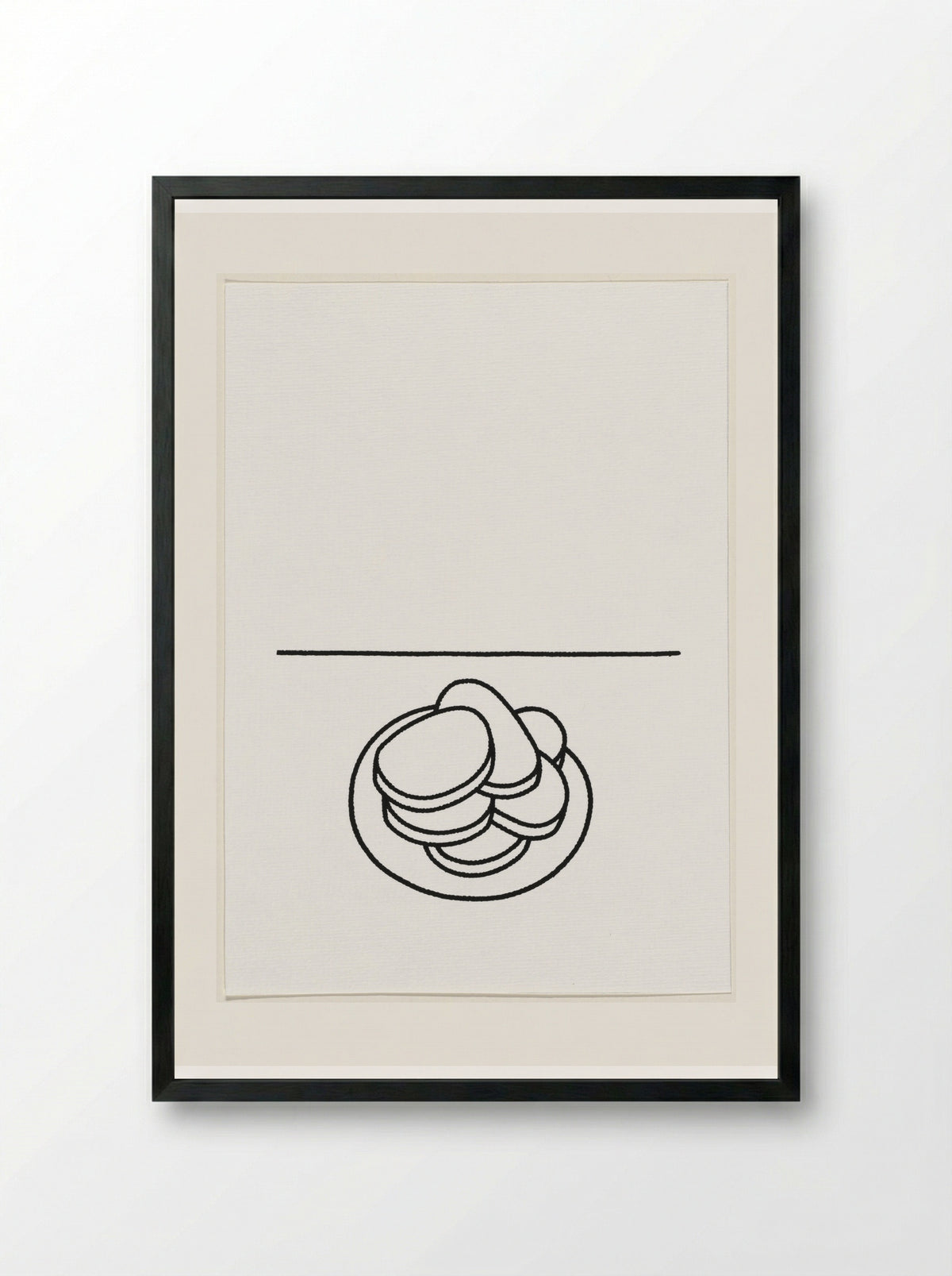 Bord met eten (Plate of Food) - Dick Bruna - Framed Print Black