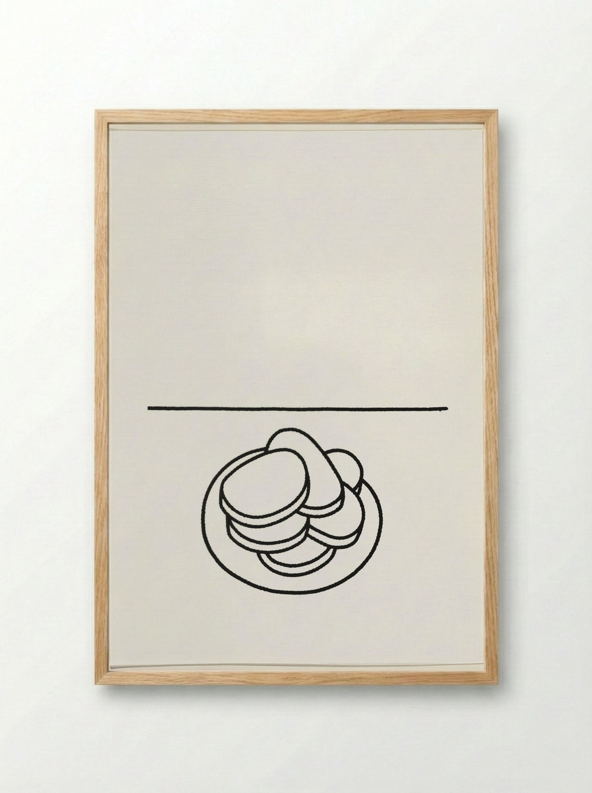 Bord met eten (Plate of Food) - Dick Bruna - Framed Print Wood