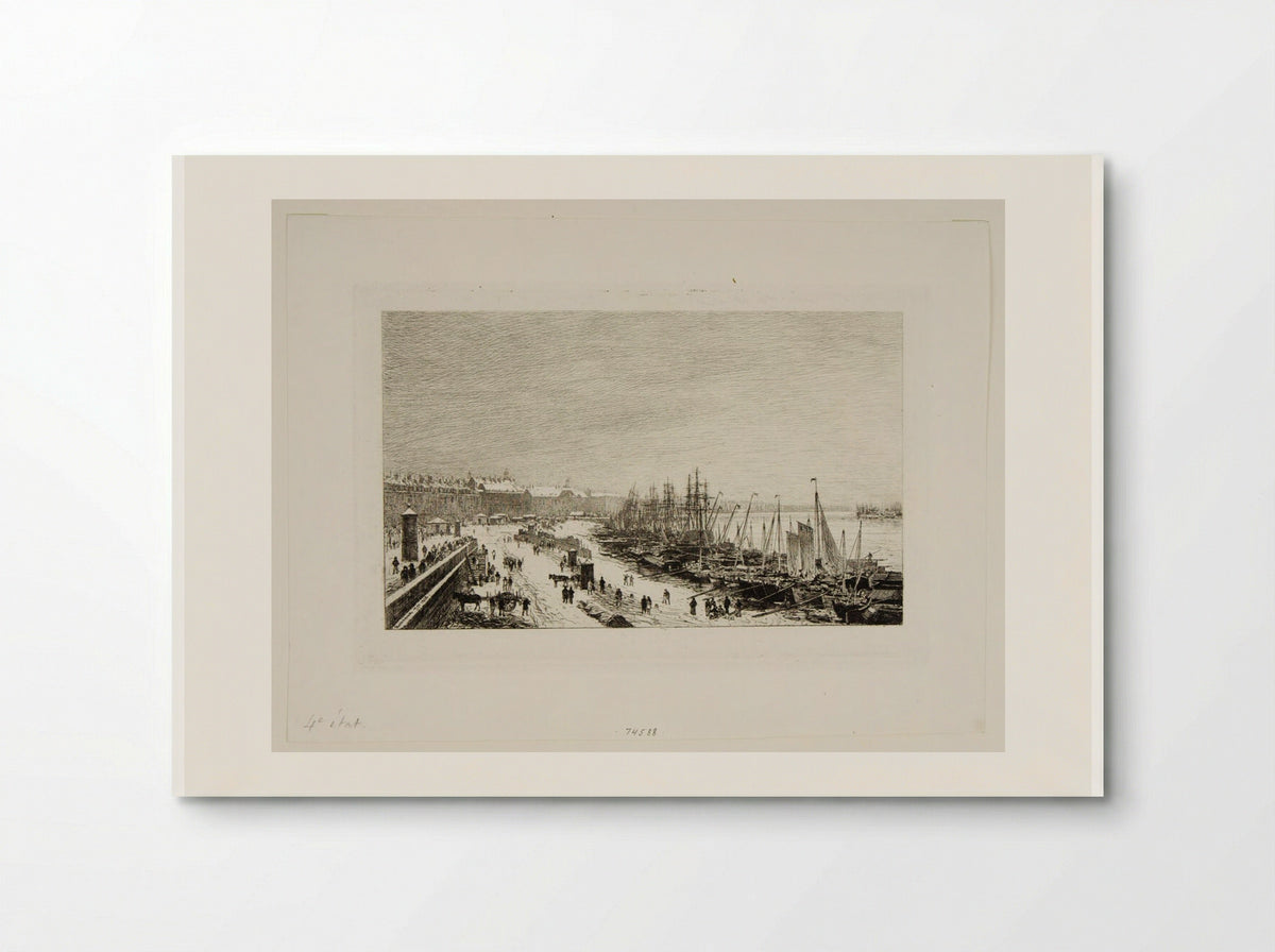Bordeaux, effect of snow - Maxime Lalanne - Poster
